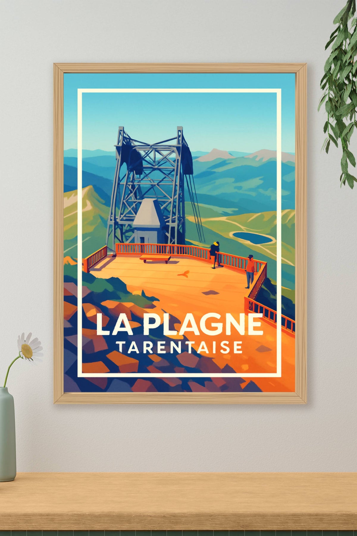 Affiche La Plagne Tarentaise — Panorama alpin majestueux · poster d'art de La Plagne Tarentaise