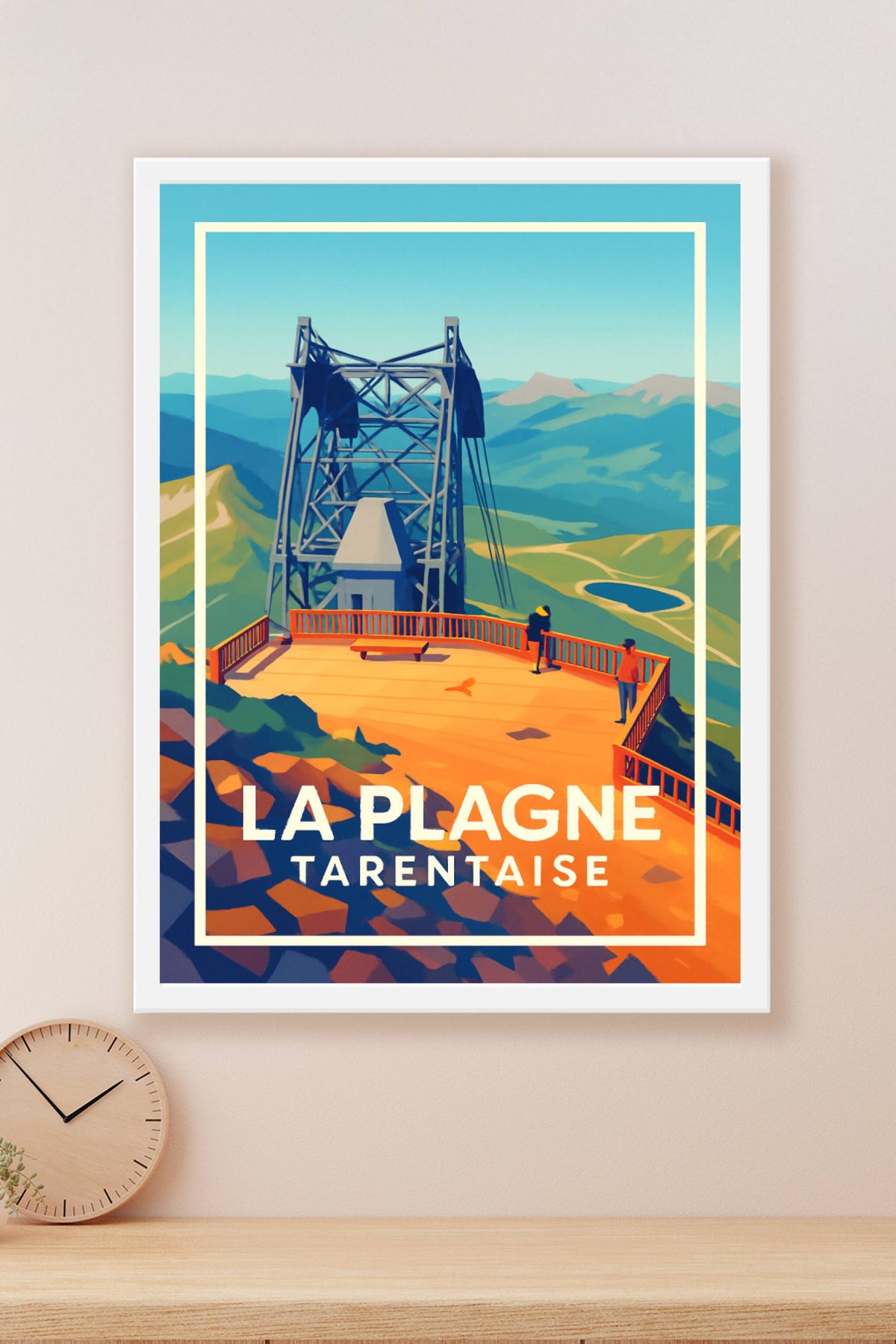 Affiche La Plagne Tarentaise — Panorama alpin majestueux · poster d'art de La Plagne Tarentaise
