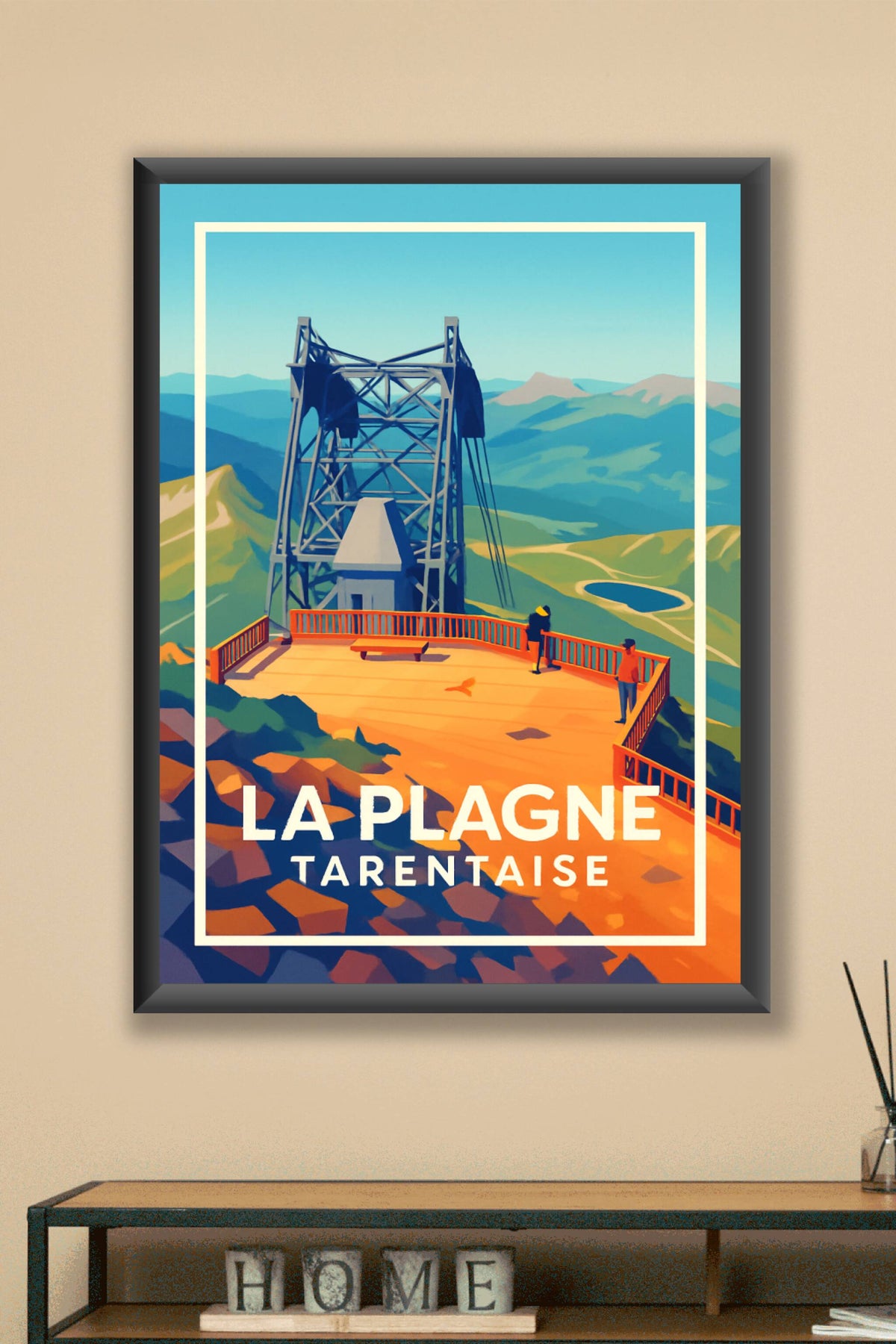 Affiche La Plagne Tarentaise — Panorama alpin majestueux · poster d'art de La Plagne Tarentaise