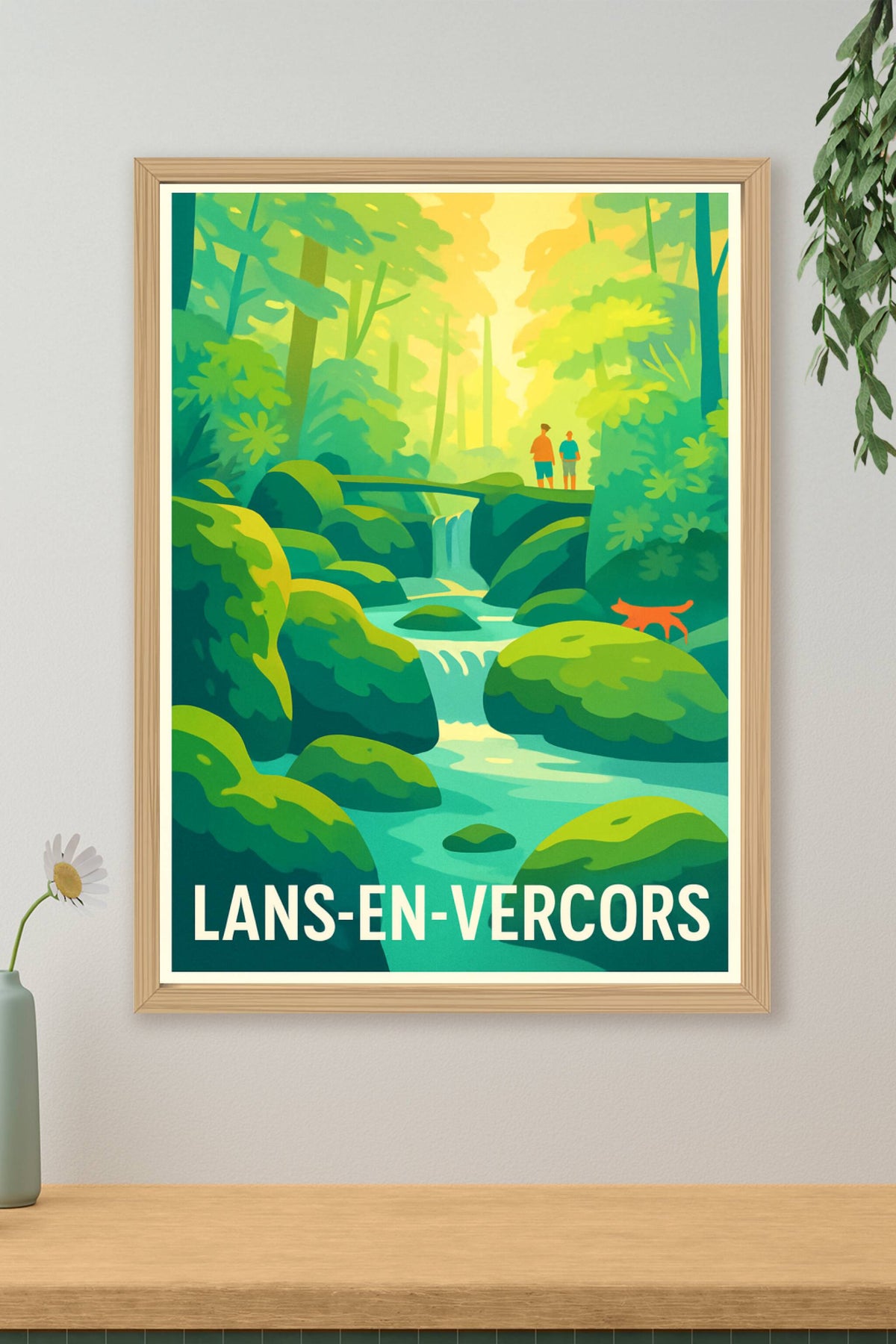 Affiche Lans-en-Vercors — Nature et Sérénité au Cœur de la Forêt · poster d'art de Lans-en-Vercors