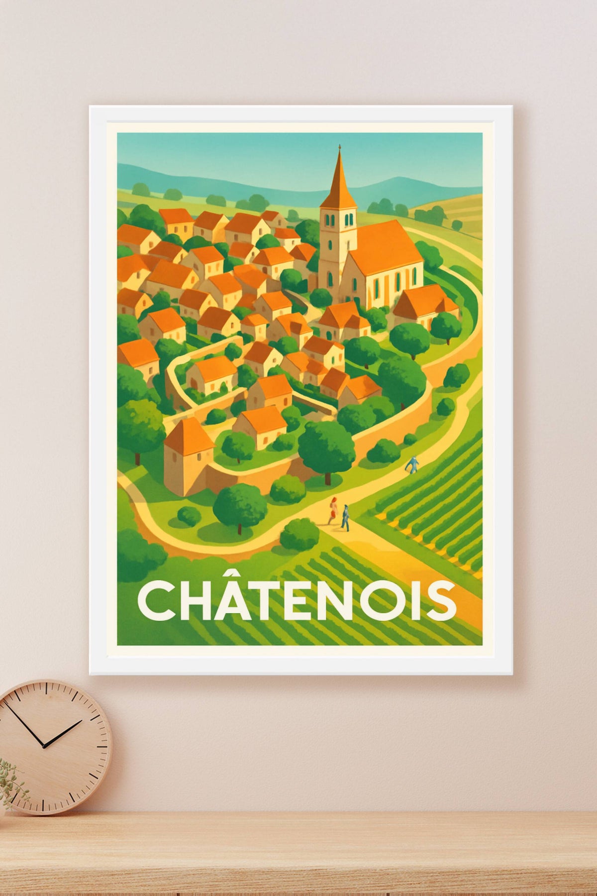 Affiche Châtenois — Charme bucolique en Alsace · poster d'art de Châtenois