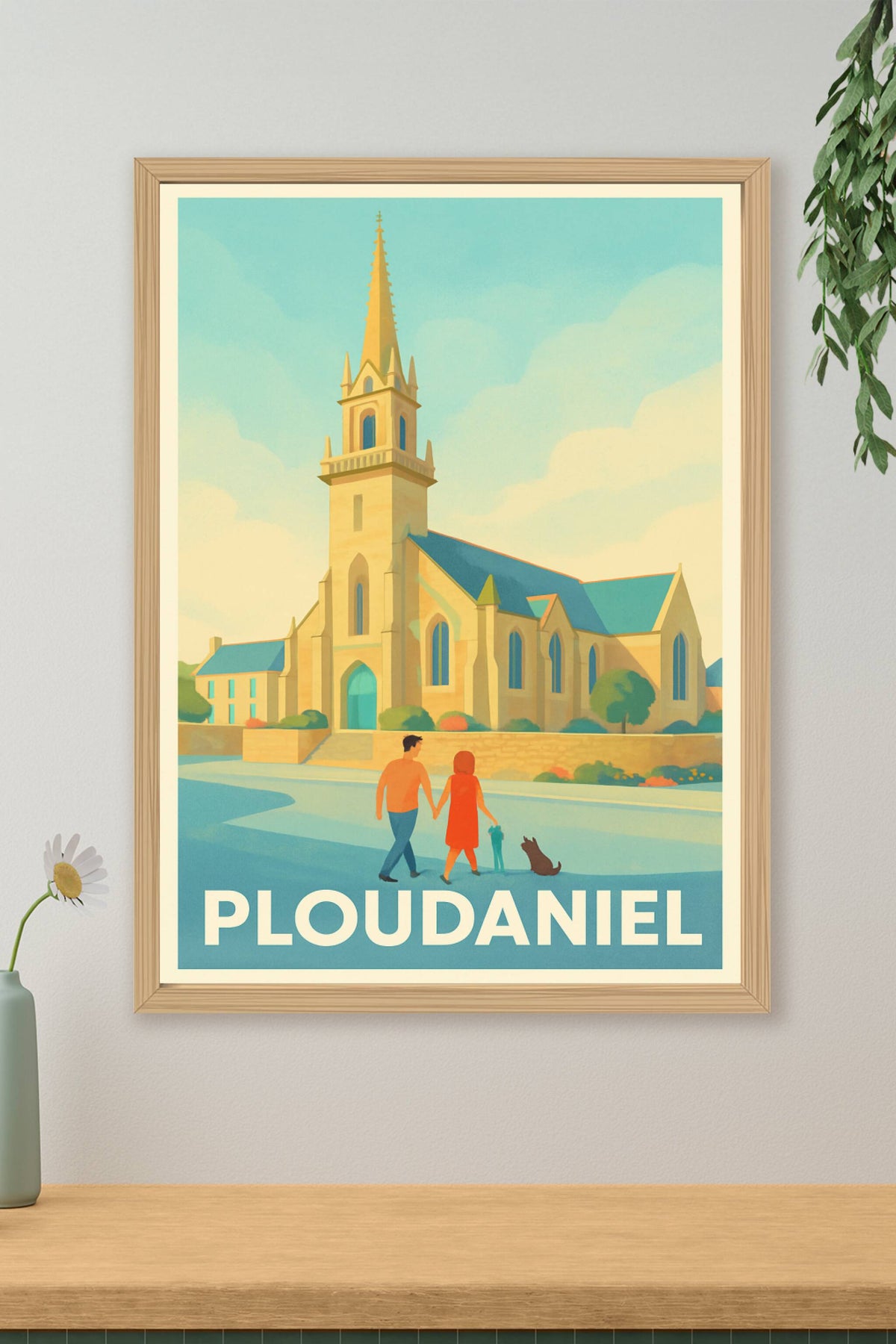 Affiche Ploudaniel — Charme et sérénité bretonne · poster d'art de Ploudaniel