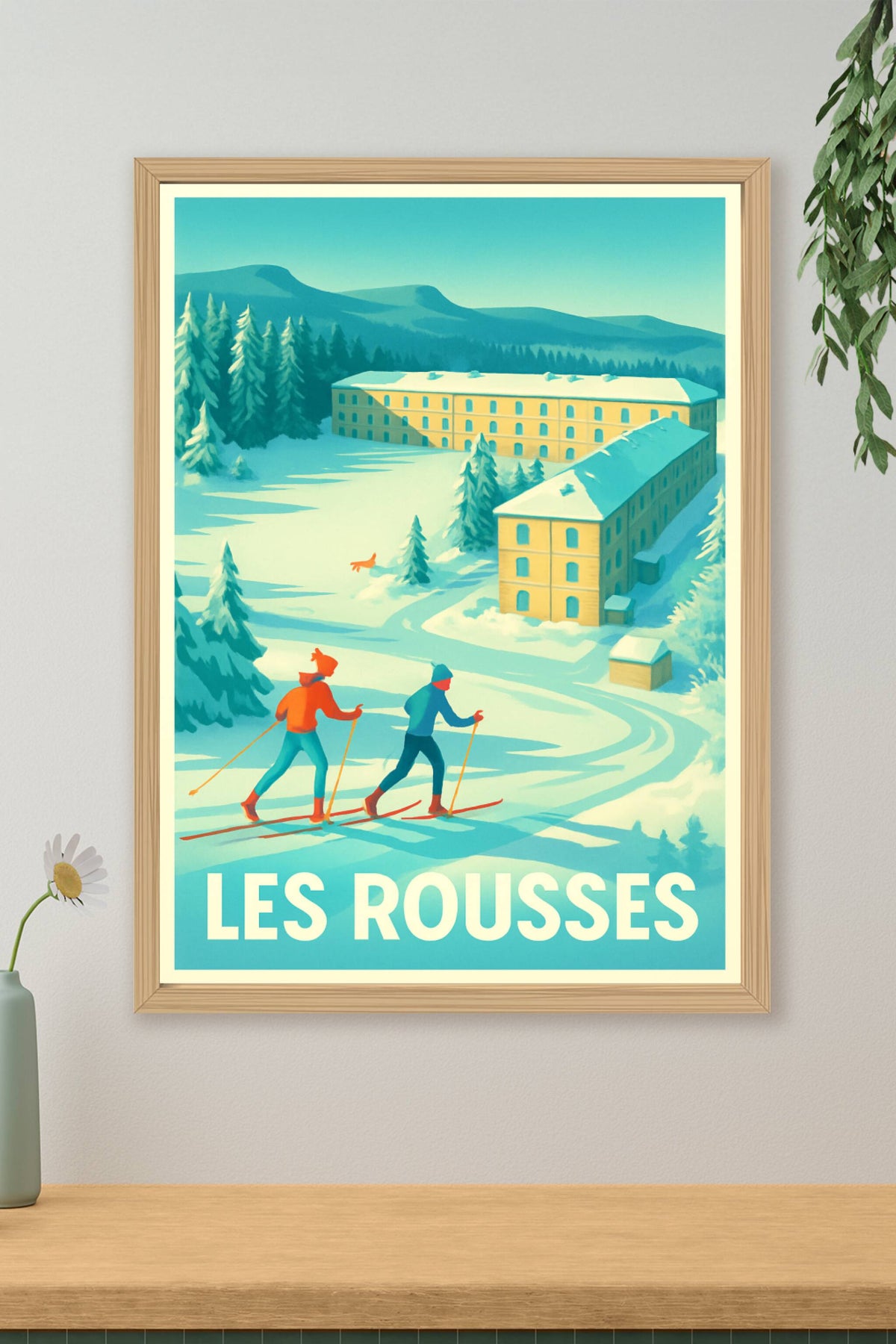 Affiche Les Rousses — Évasion hivernale au cœur du Jura · poster d'art de Les Rousses