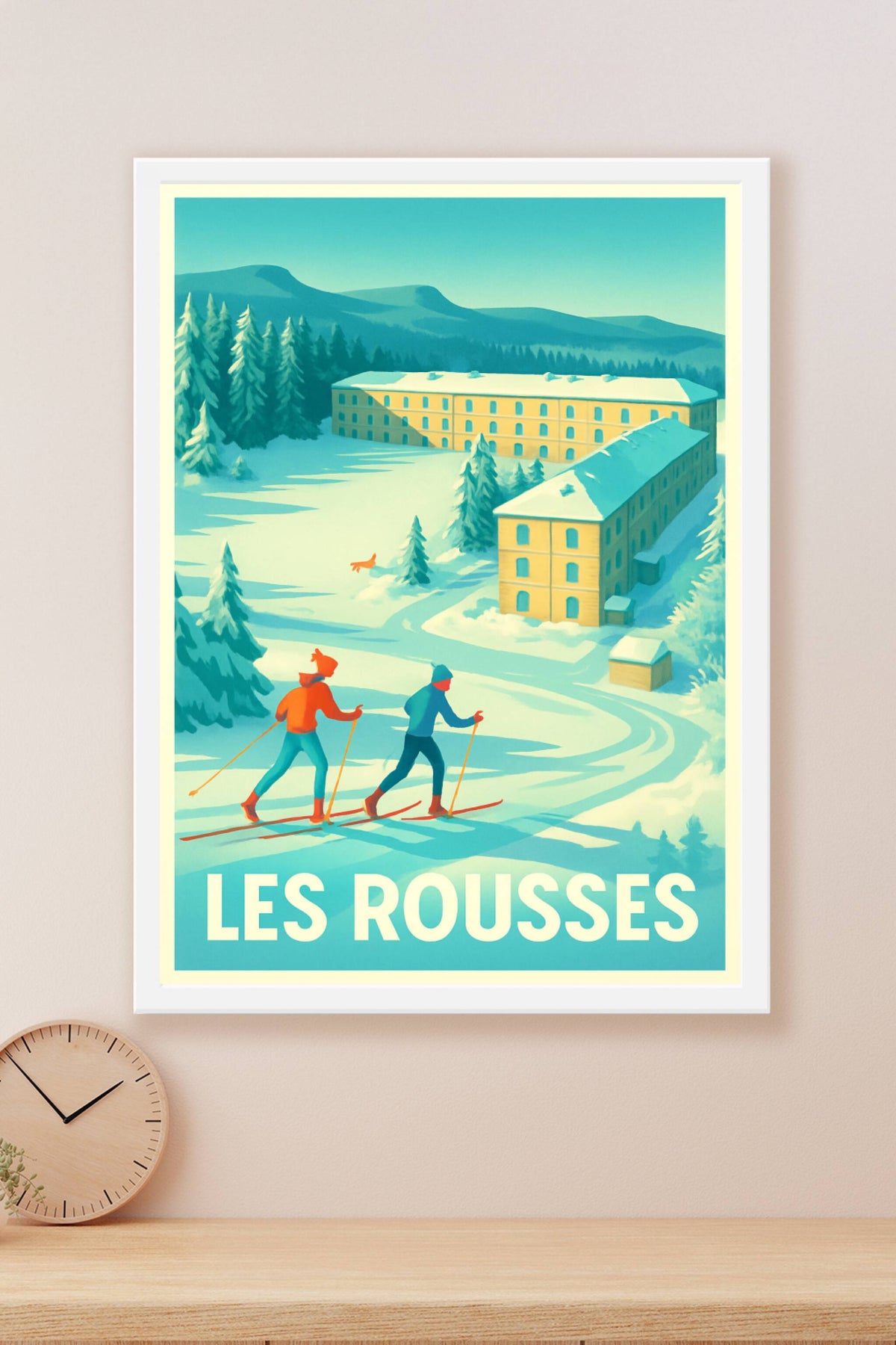 Affiche Les Rousses — Évasion hivernale au cœur du Jura · poster d'art de Les Rousses