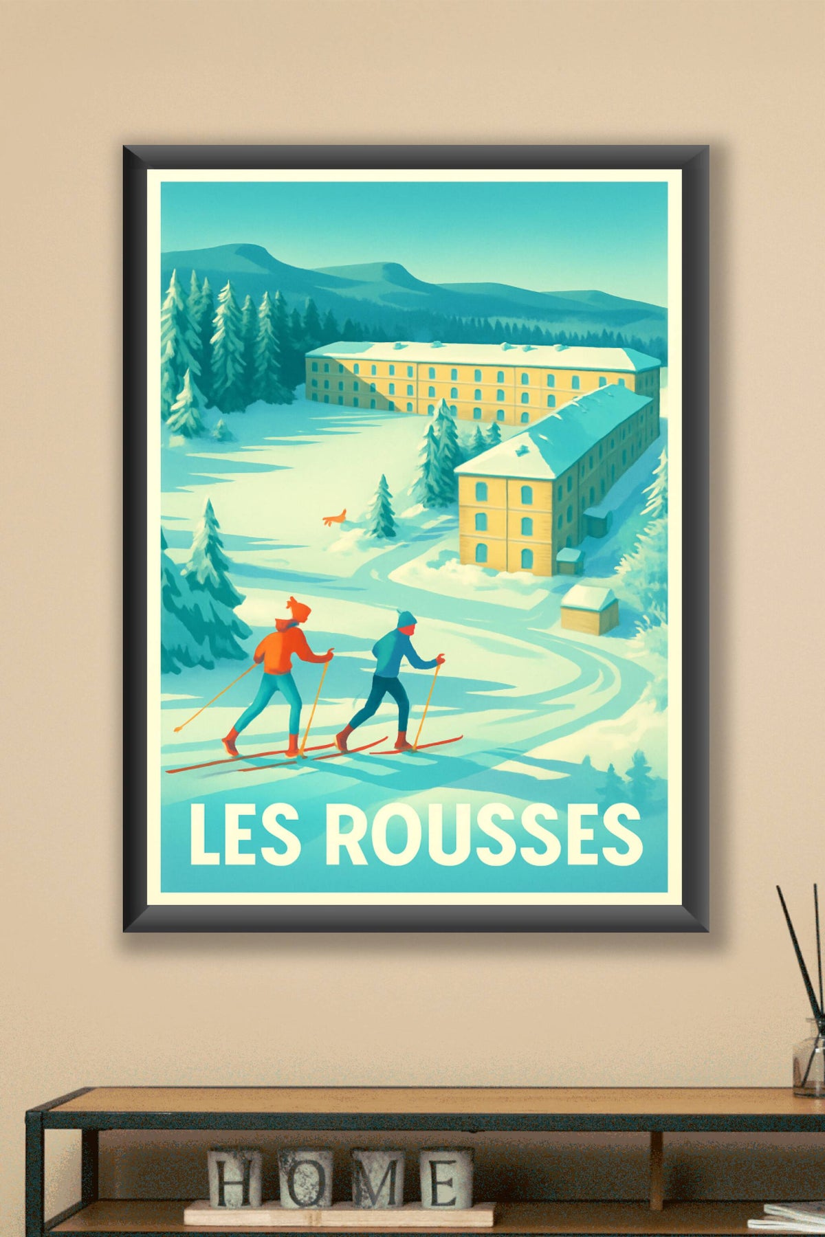 Affiche Les Rousses — Évasion hivernale au cœur du Jura · poster d'art de Les Rousses