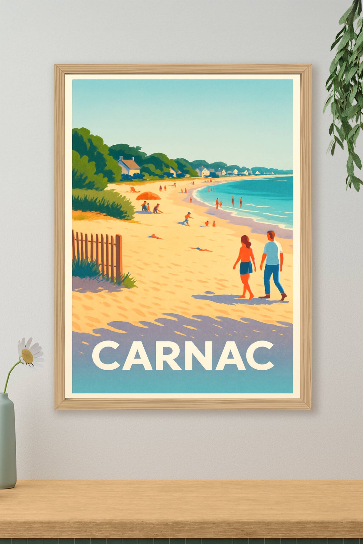 Affiche Carnac — Échappée Belle sur la Plage Bretonne · poster d'art de Carnac