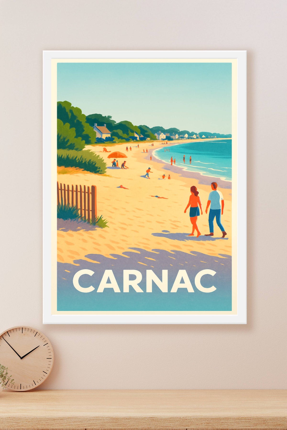 Affiche Carnac — Échappée Belle sur la Plage Bretonne · poster d'art de Carnac