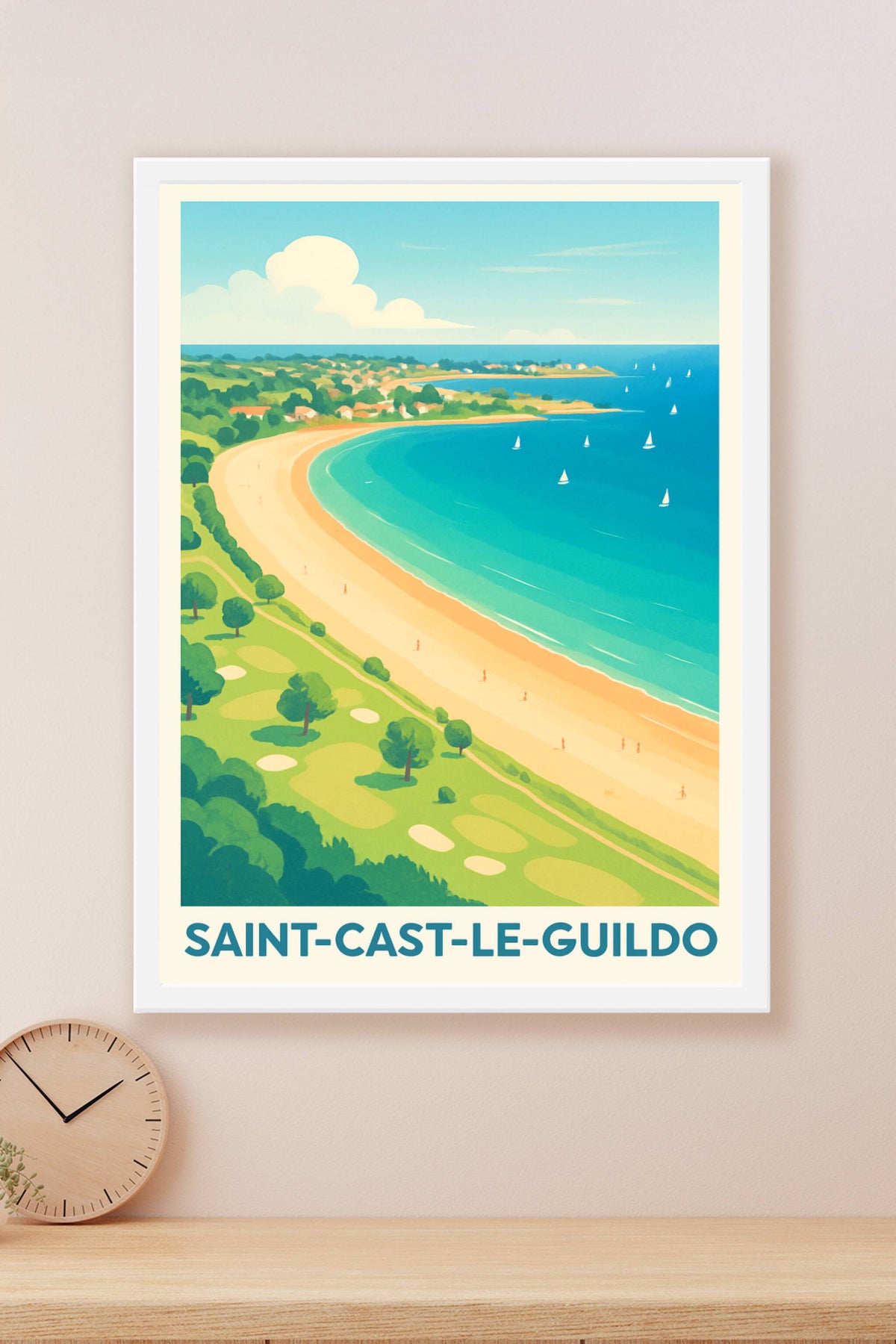 Affiche Saint-Cast-le-Guildo — Évasion balnéaire et nature préservée · poster d'art de Saint-Cast-le-Guildo