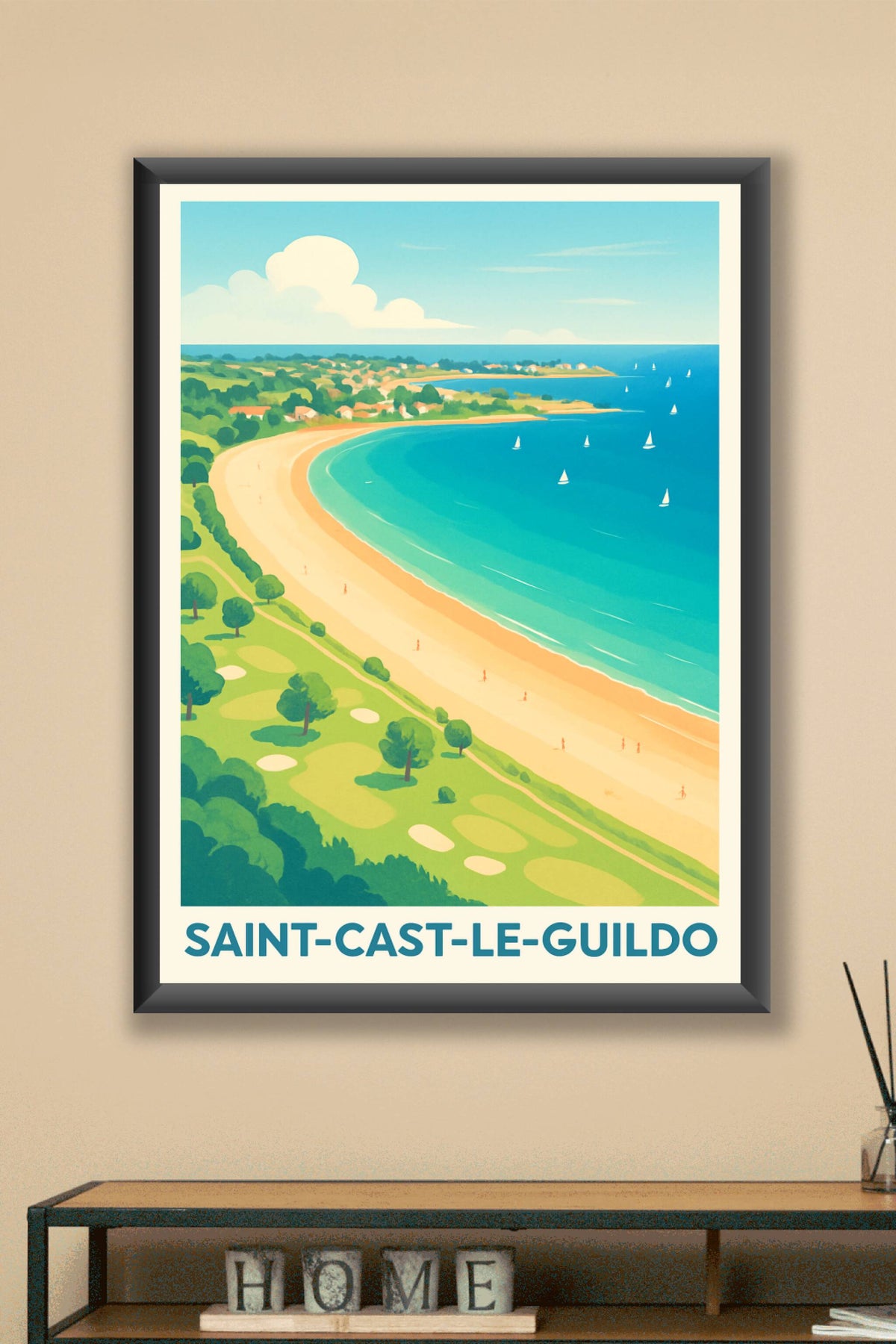 Affiche Saint-Cast-le-Guildo — Évasion balnéaire et nature préservée · poster d'art de Saint-Cast-le-Guildo