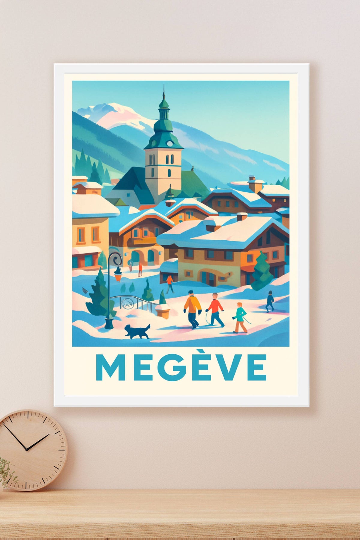 Affiche Megève — Charme alpin et ambiance hivernale · poster d'art de Megève