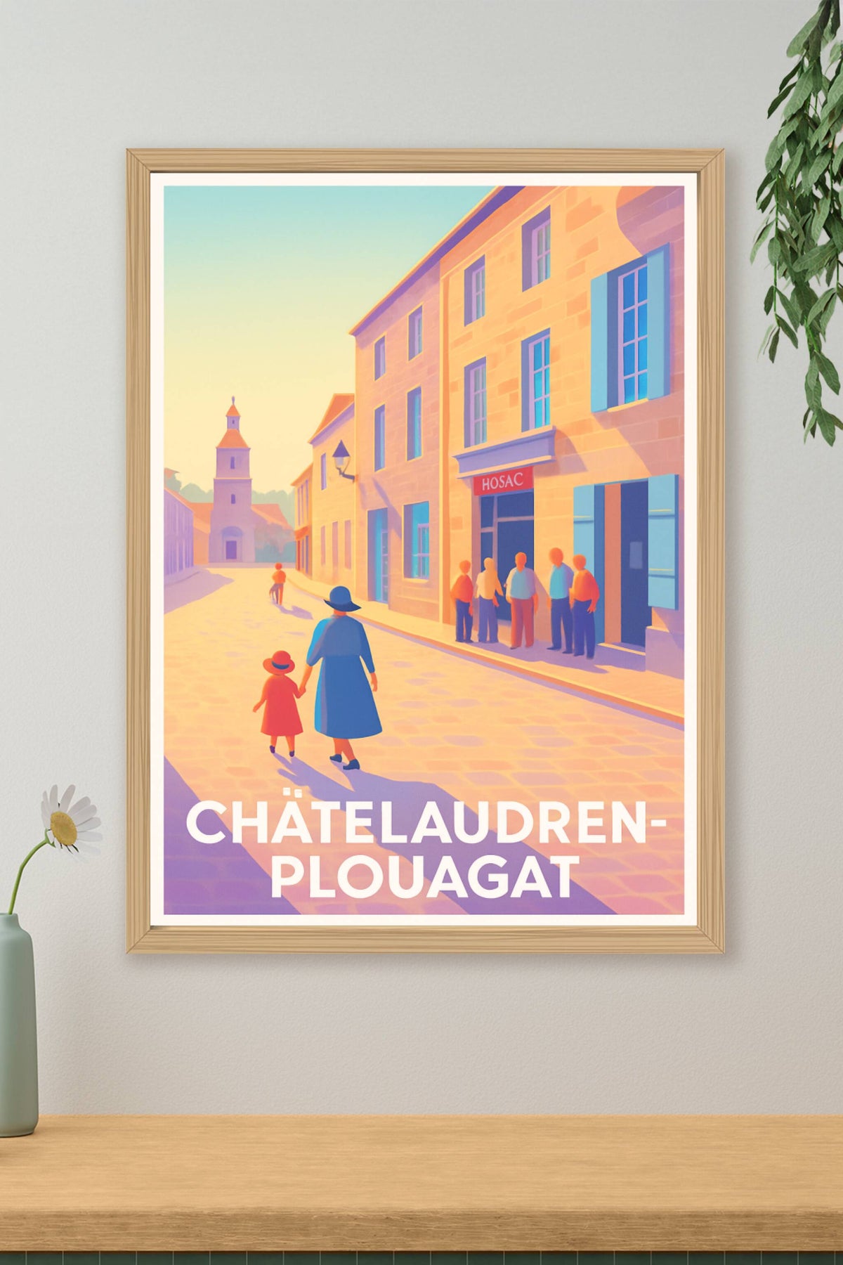 Affiche Châtelaudren-Plouagat — Flânerie en Pays de Brocéliande · poster d'art de Châtelaudren-Plouagat