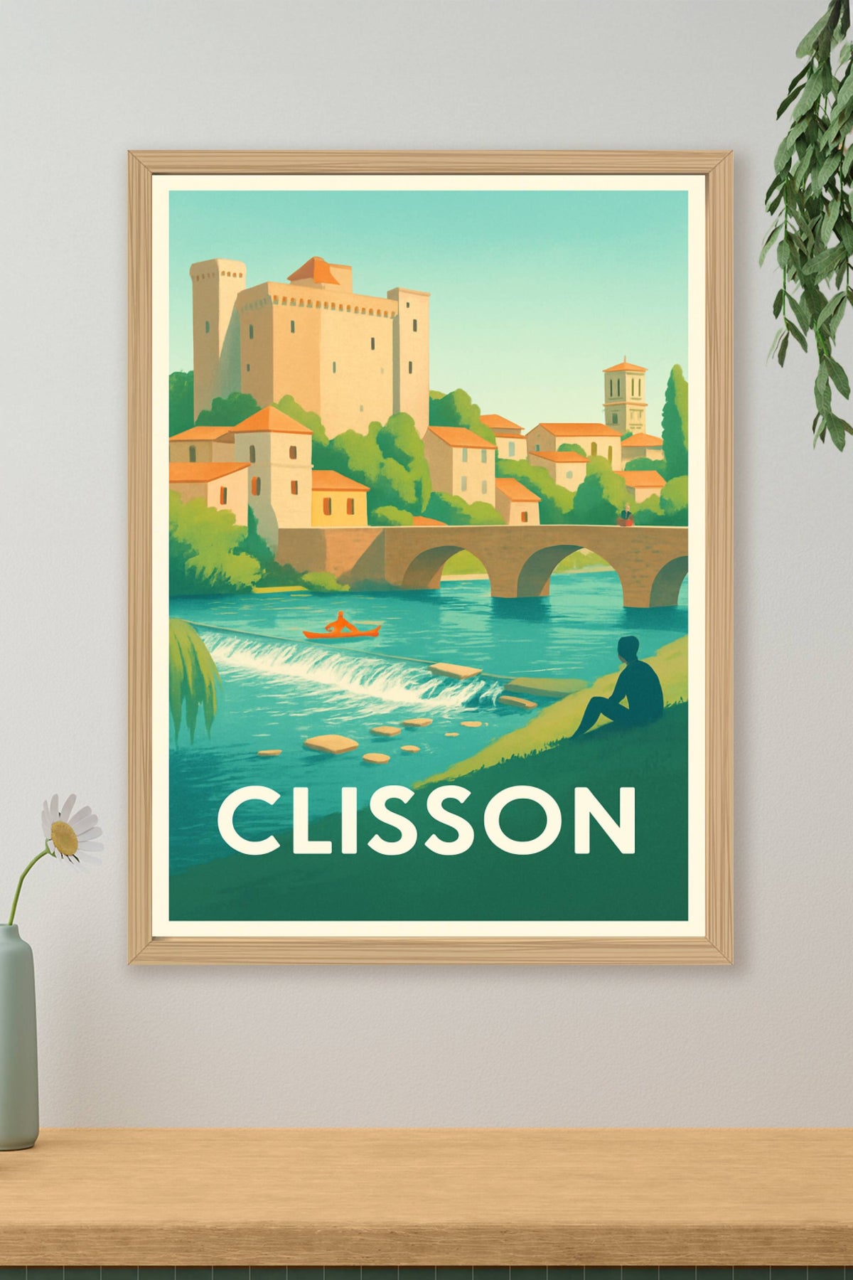 Affiche Clisson — Charme historique au bord de la Sèvre · poster d'art de Clisson