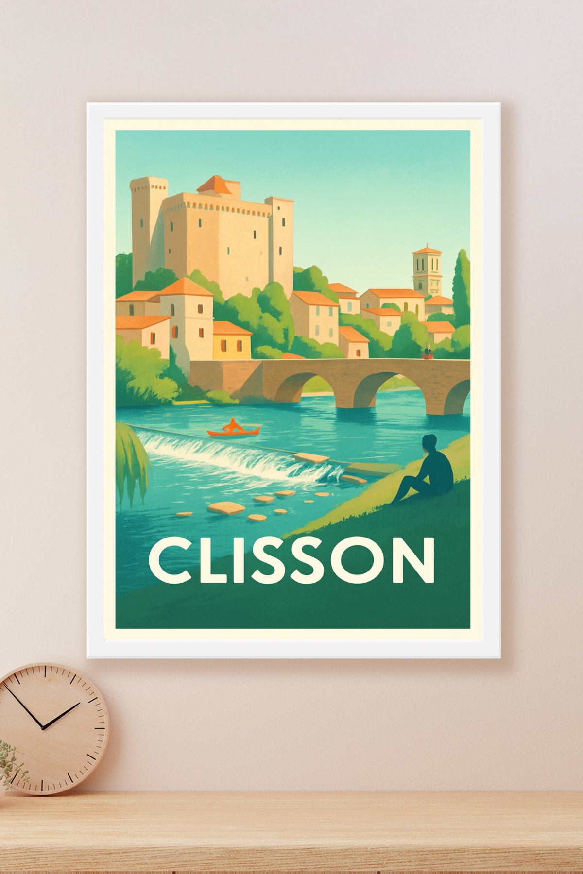 Affiche Clisson — Charme historique au bord de la Sèvre · poster d'art de Clisson