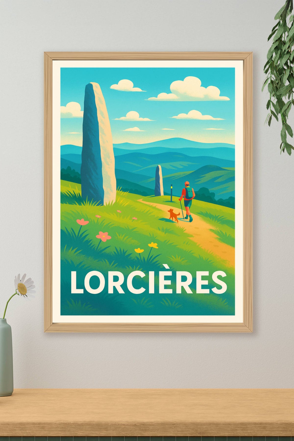 Affiche Lorcières — Randonnée et nature préservée · poster d'art de Lorcières