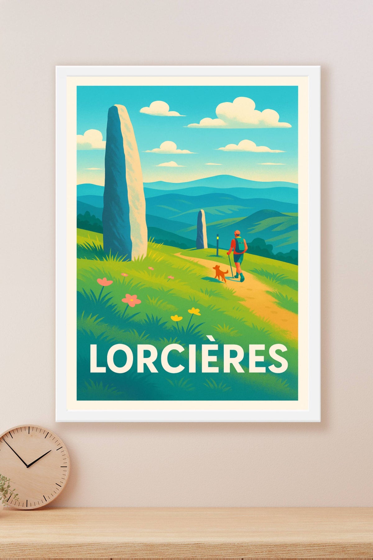 Affiche Lorcières — Randonnée et nature préservée · poster d'art de Lorcières
