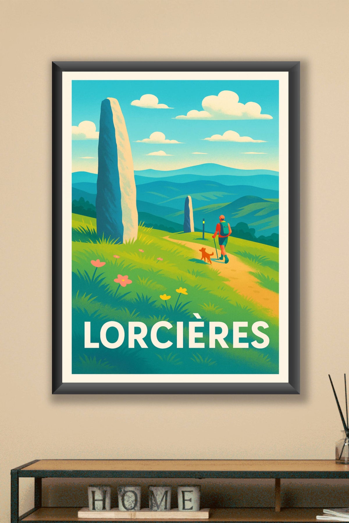 Affiche Lorcières — Randonnée et nature préservée · poster d'art de Lorcières