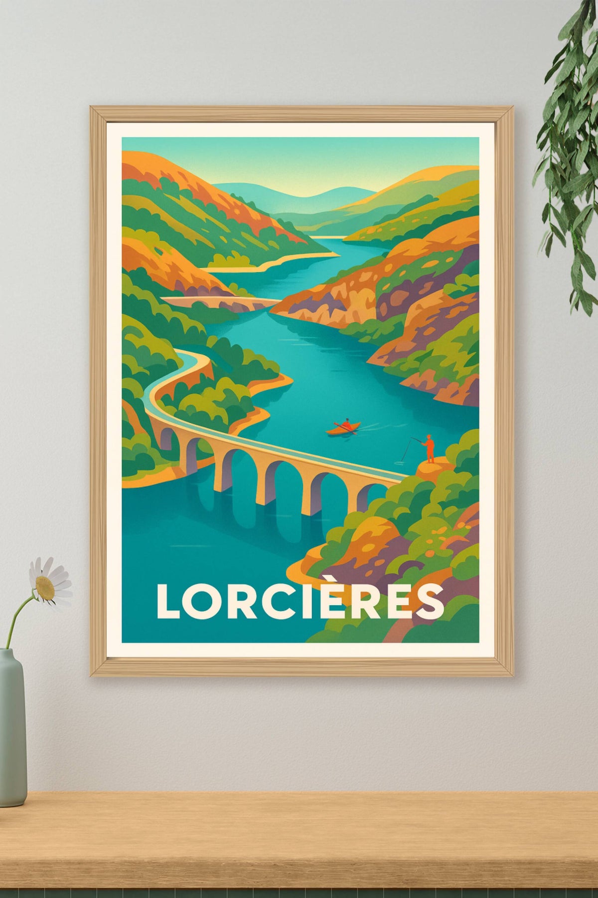 Affiche Lorcières — Évasion au cœur des paysages enchanteurs · poster d'art de Lorcières