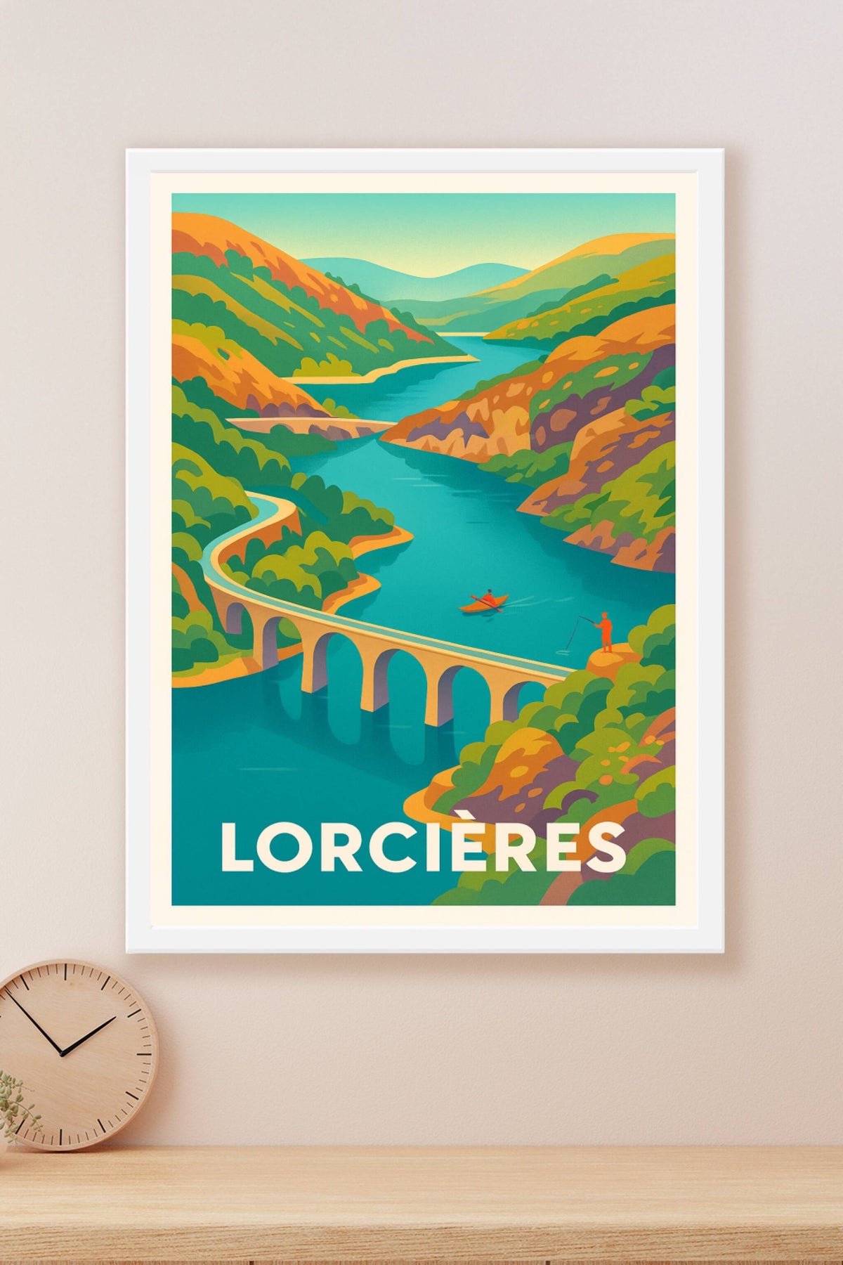 Affiche Lorcières — Évasion au cœur des paysages enchanteurs · poster d'art de Lorcières