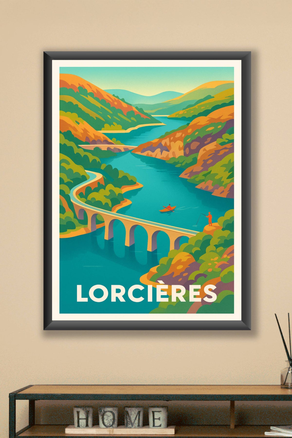 Affiche Lorcières — Évasion au cœur des paysages enchanteurs · poster d'art de Lorcières