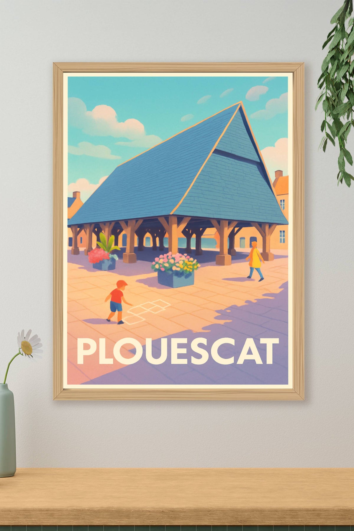 Affiche Plouescat — Charme et simplicité bretonne · poster d'art de Plouescat