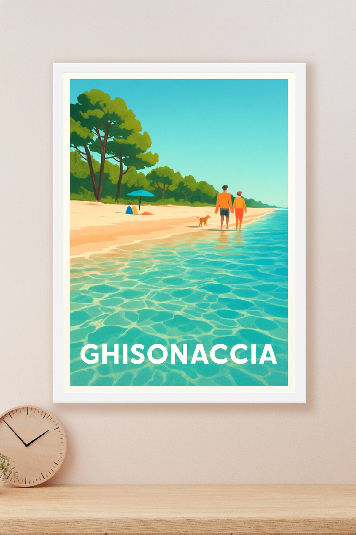 Affiche Ghisonaccia — Évasion en bord de mer Corse · poster d'art de Ghisonaccia