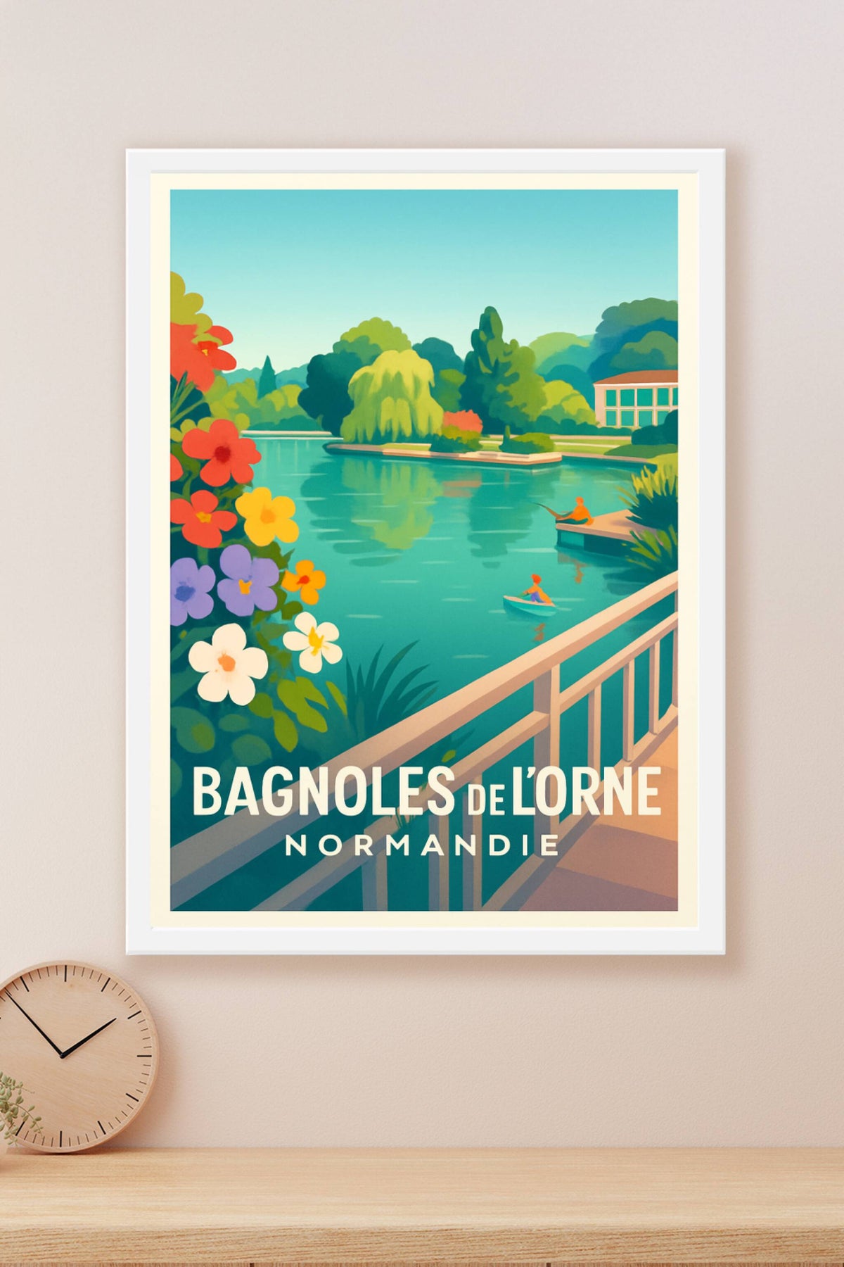 Affiche Bagnoles-de-l'Orne — Évasion et sérénité en Normandie · poster d'art de Bagnoles-de-l'Orne