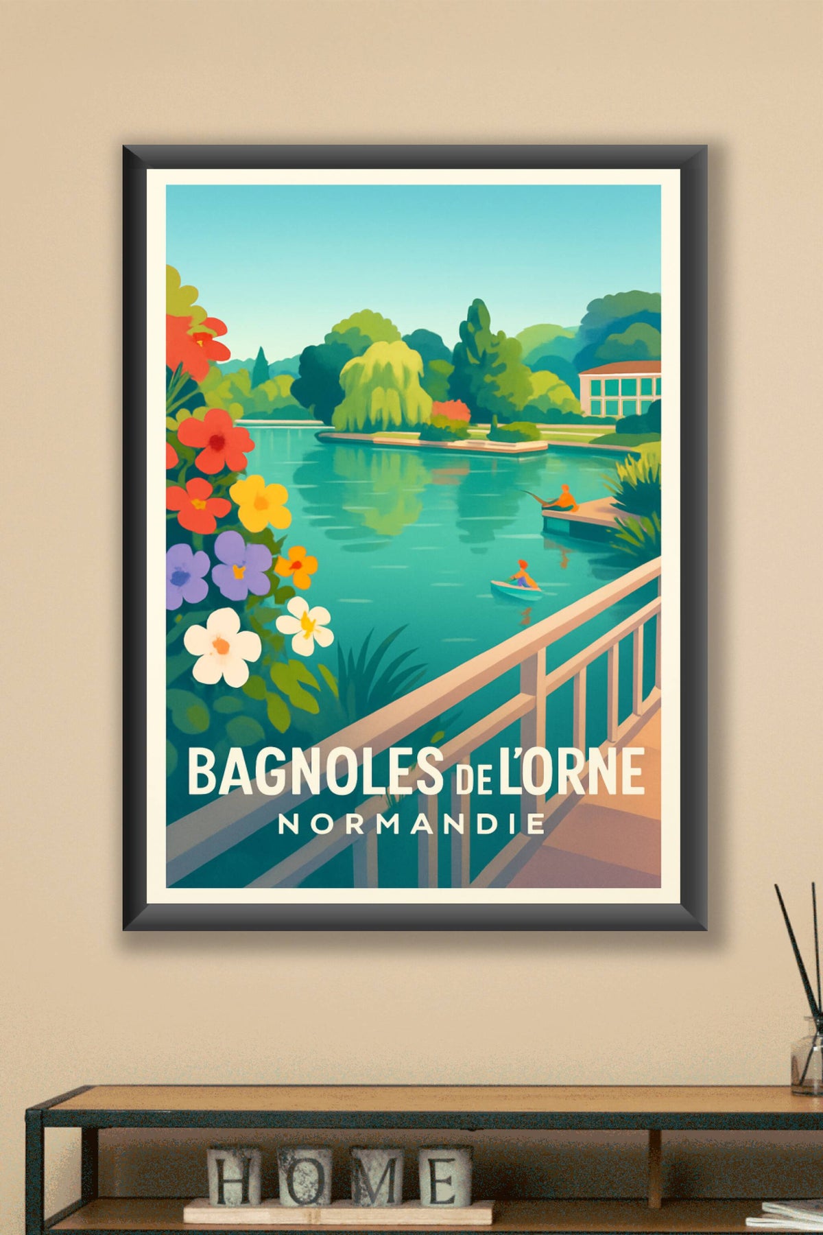 Affiche Bagnoles-de-l'Orne — Évasion et sérénité en Normandie · poster d'art de Bagnoles-de-l'Orne