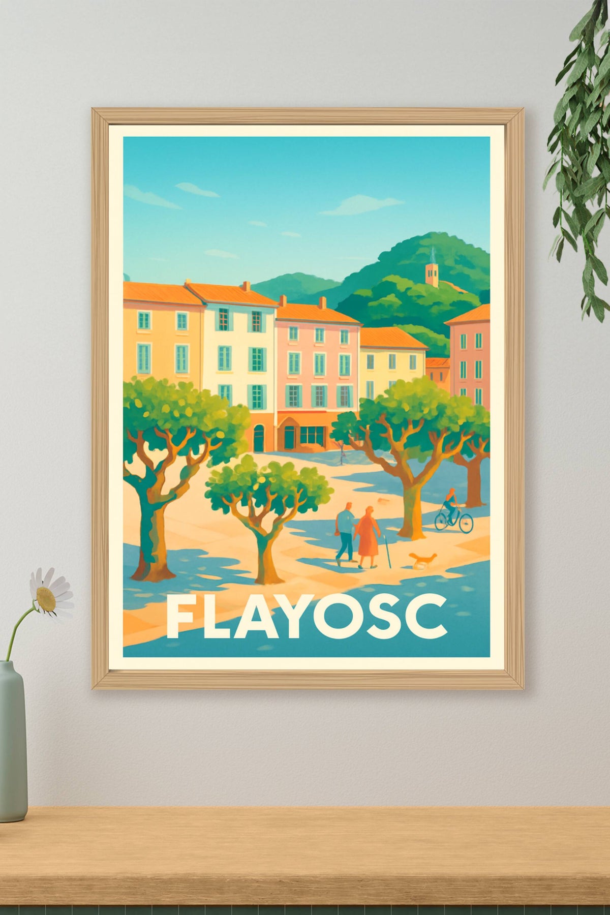 Affiche Flayosc — Charme Provençal et douceur de vivre · poster d'art de Flayosc