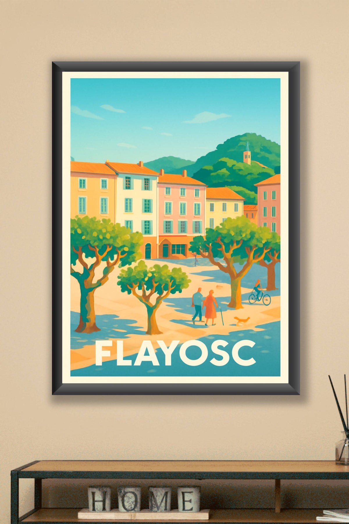 Affiche Flayosc — Charme Provençal et douceur de vivre · poster d'art de Flayosc