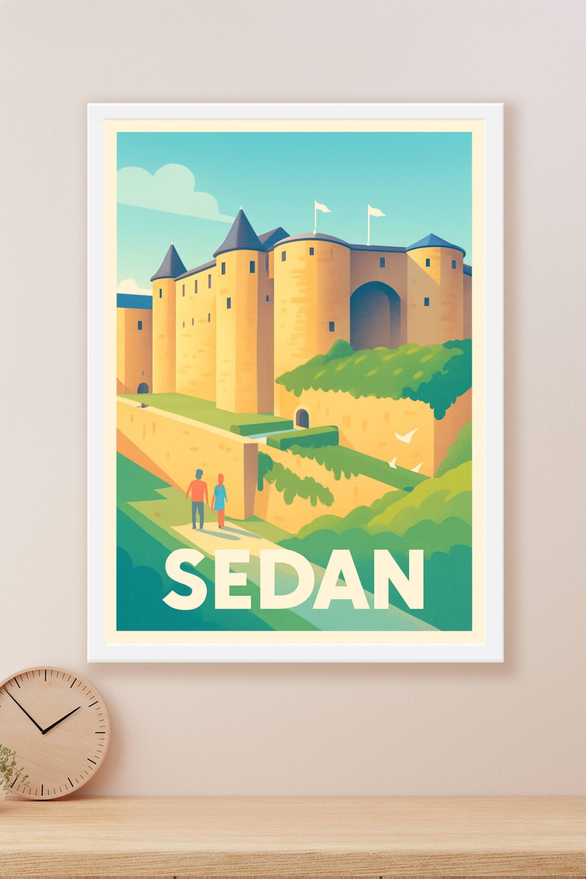 Affiche Sedan — Flânez autour du majestueux château fort · poster d'art de Sedan