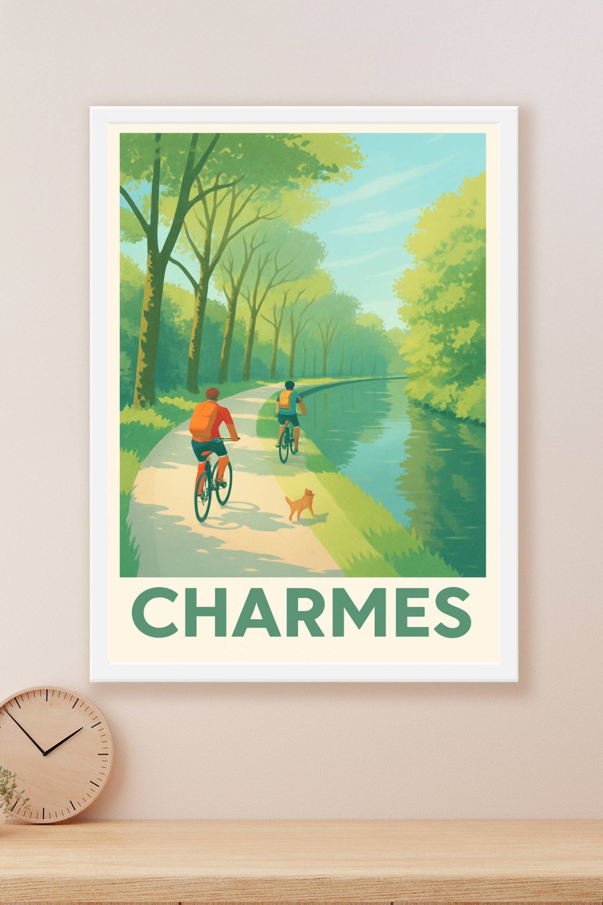 Affiche Charmes — Balade paisible au bord de l'eau · poster d'art de Charmes