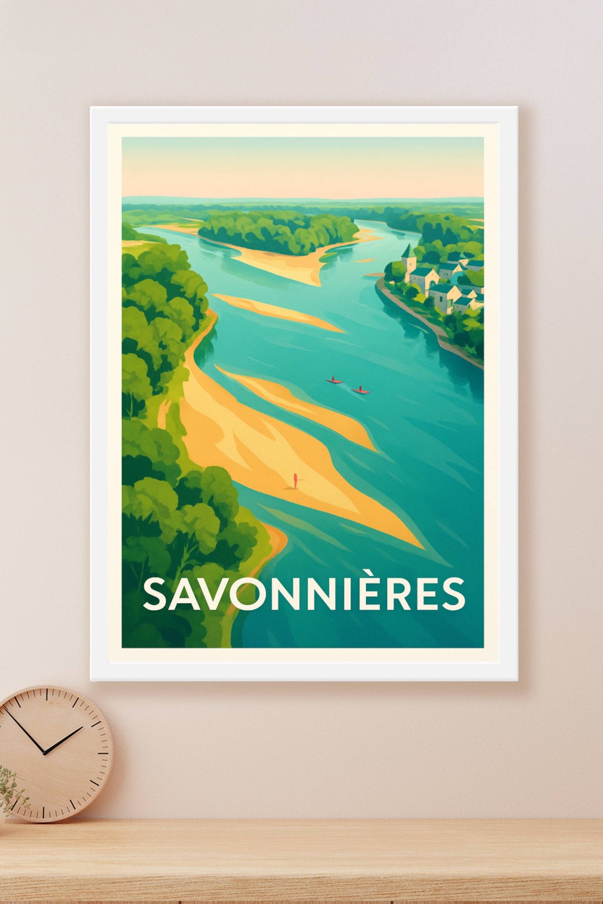 Affiche Savonnières — Évasion naturelle au fil de l'eau · poster d'art de Savonnières