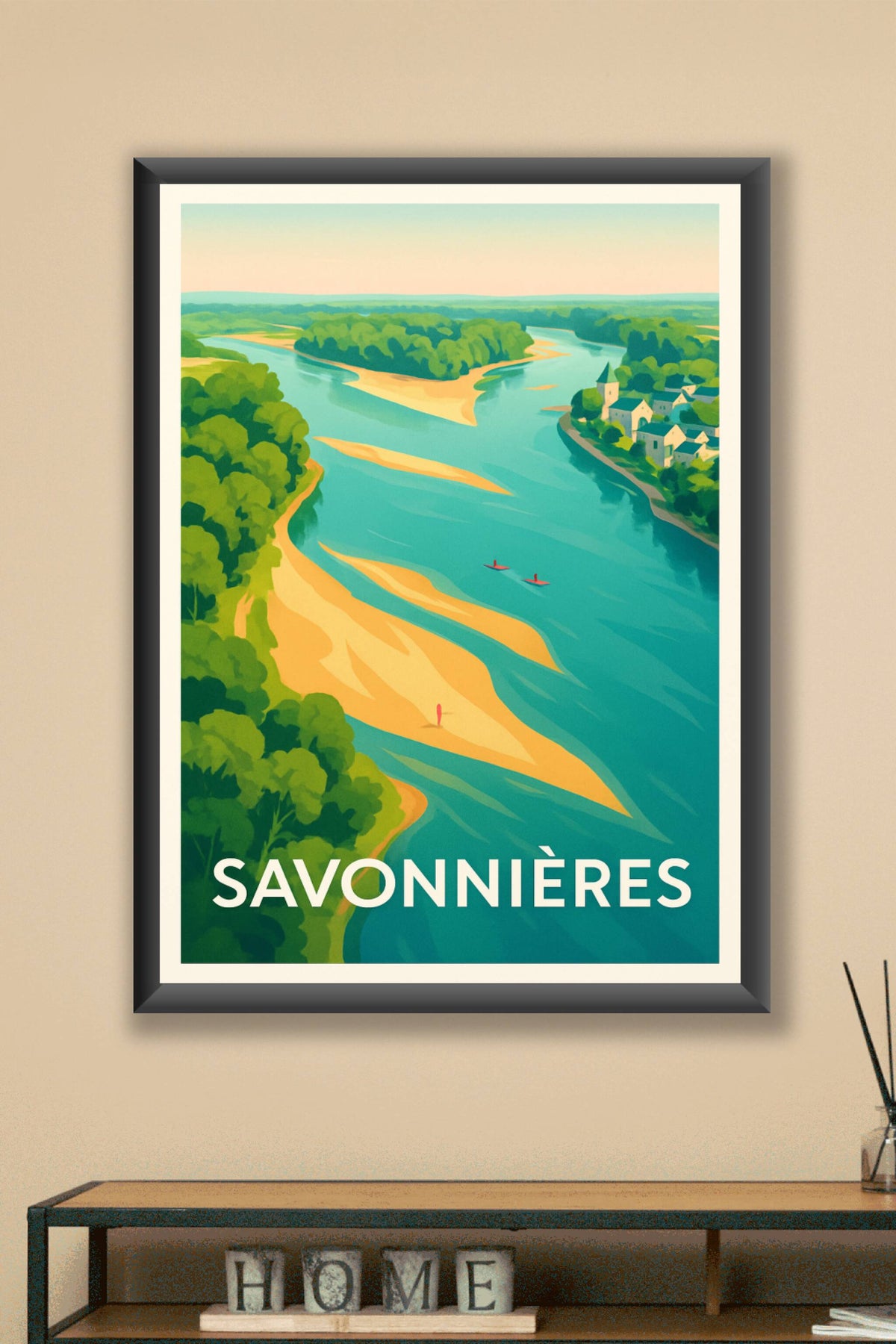 Affiche Savonnières — Évasion naturelle au fil de l'eau · poster d'art de Savonnières