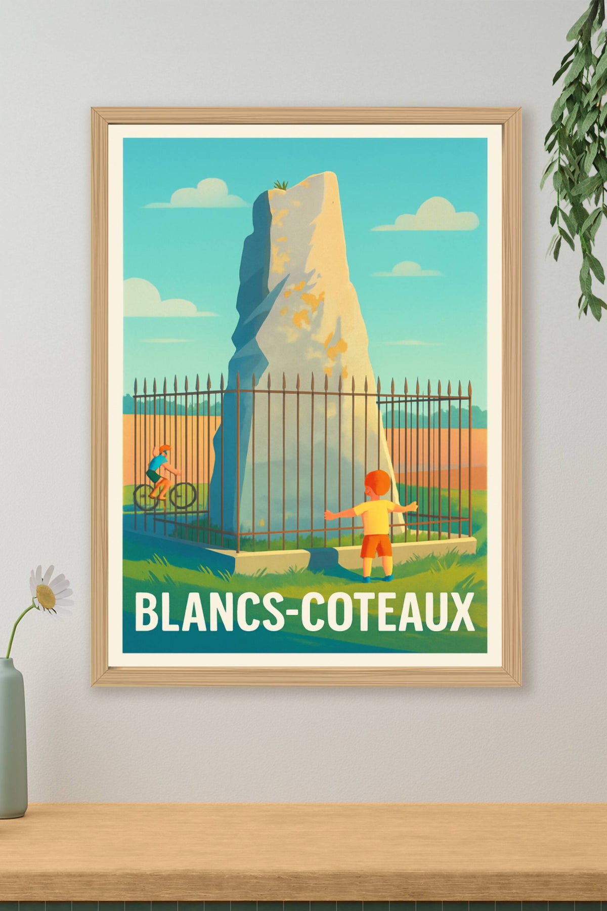 Affiche Blancs-Coteaux — Une scène champêtre pleine d'histoires · poster d'art de Blancs-Coteaux