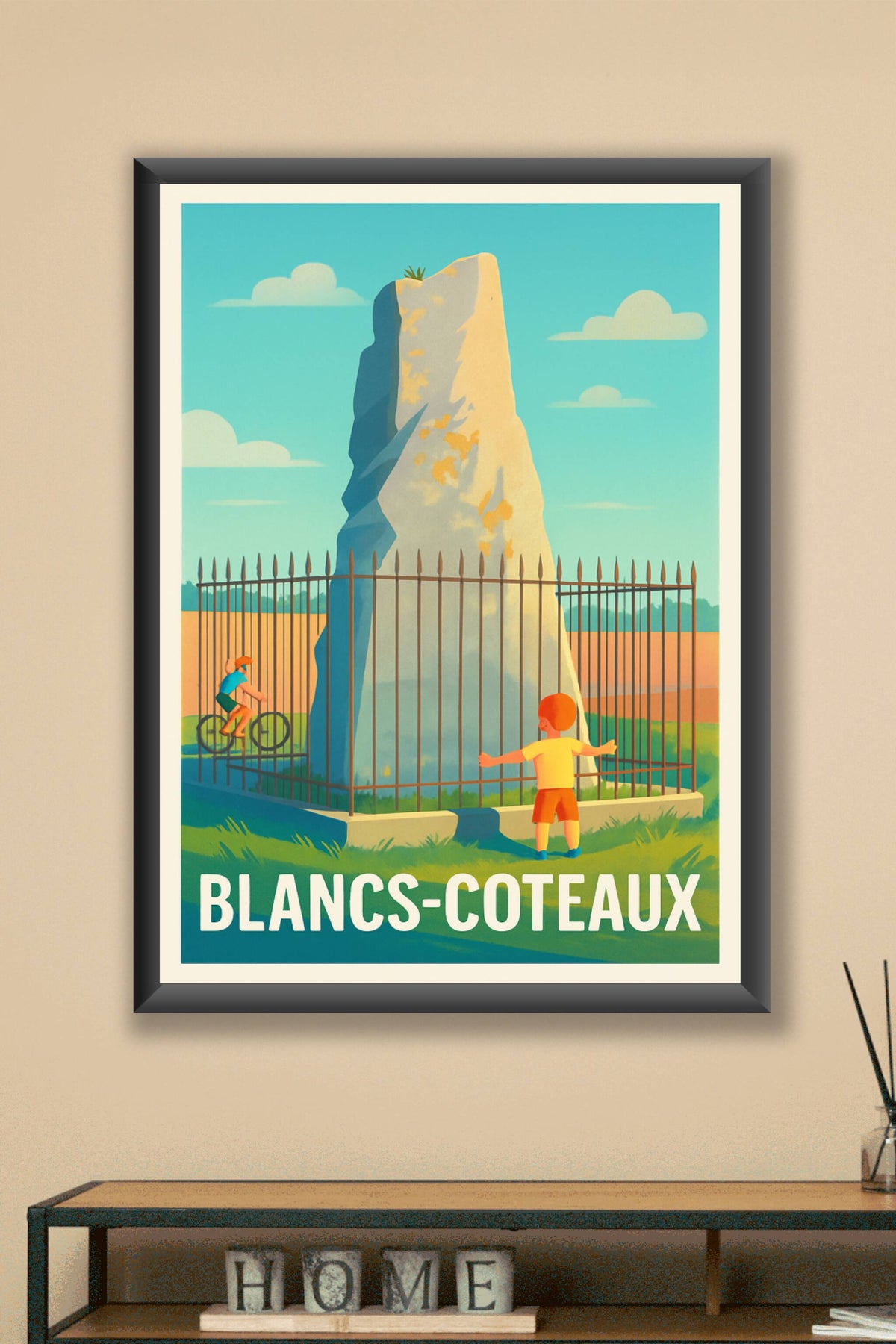 Affiche Blancs-Coteaux — Une scène champêtre pleine d'histoires · poster d'art de Blancs-Coteaux