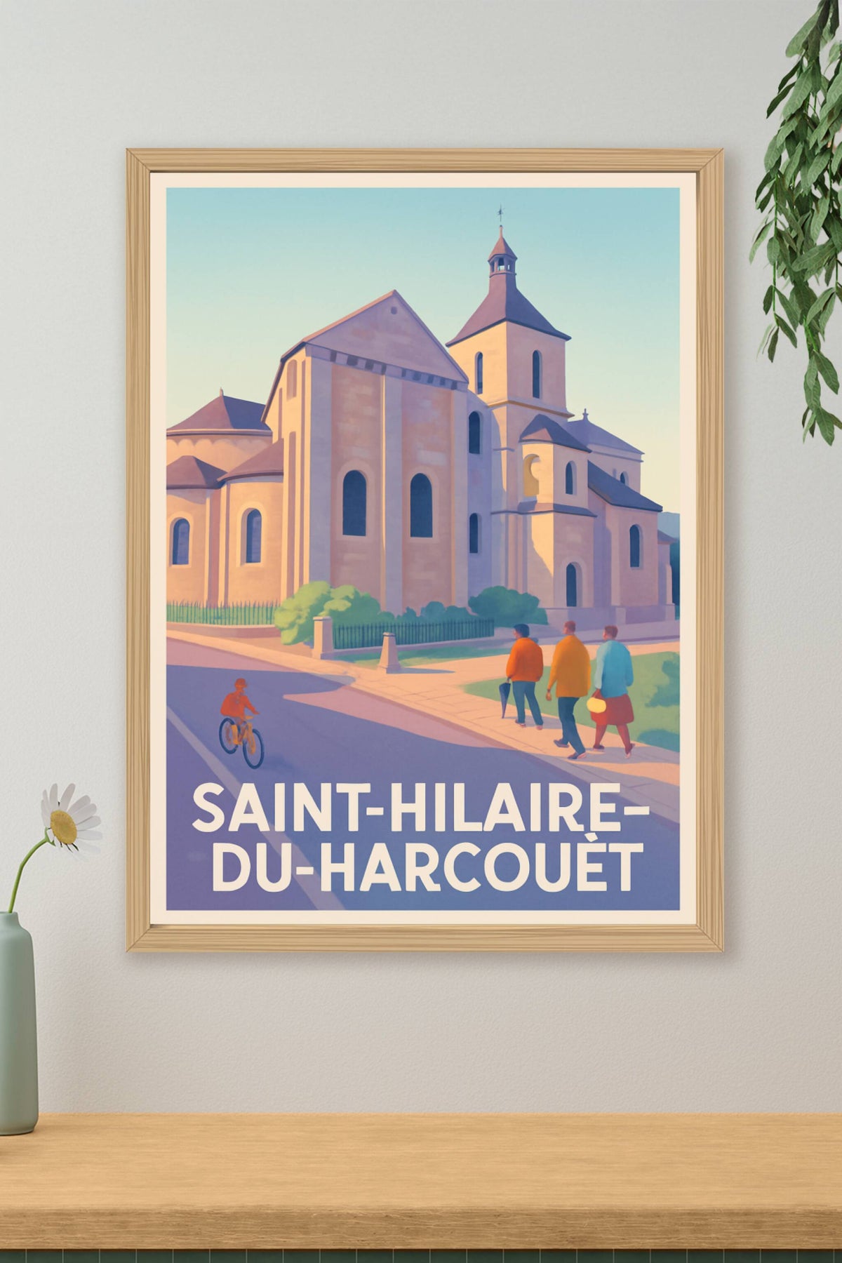 Affiche Saint-Hilaire-du-Harcouët — Charme et sérénité normands · poster d'art de Saint-Hilaire-du-Harcouët