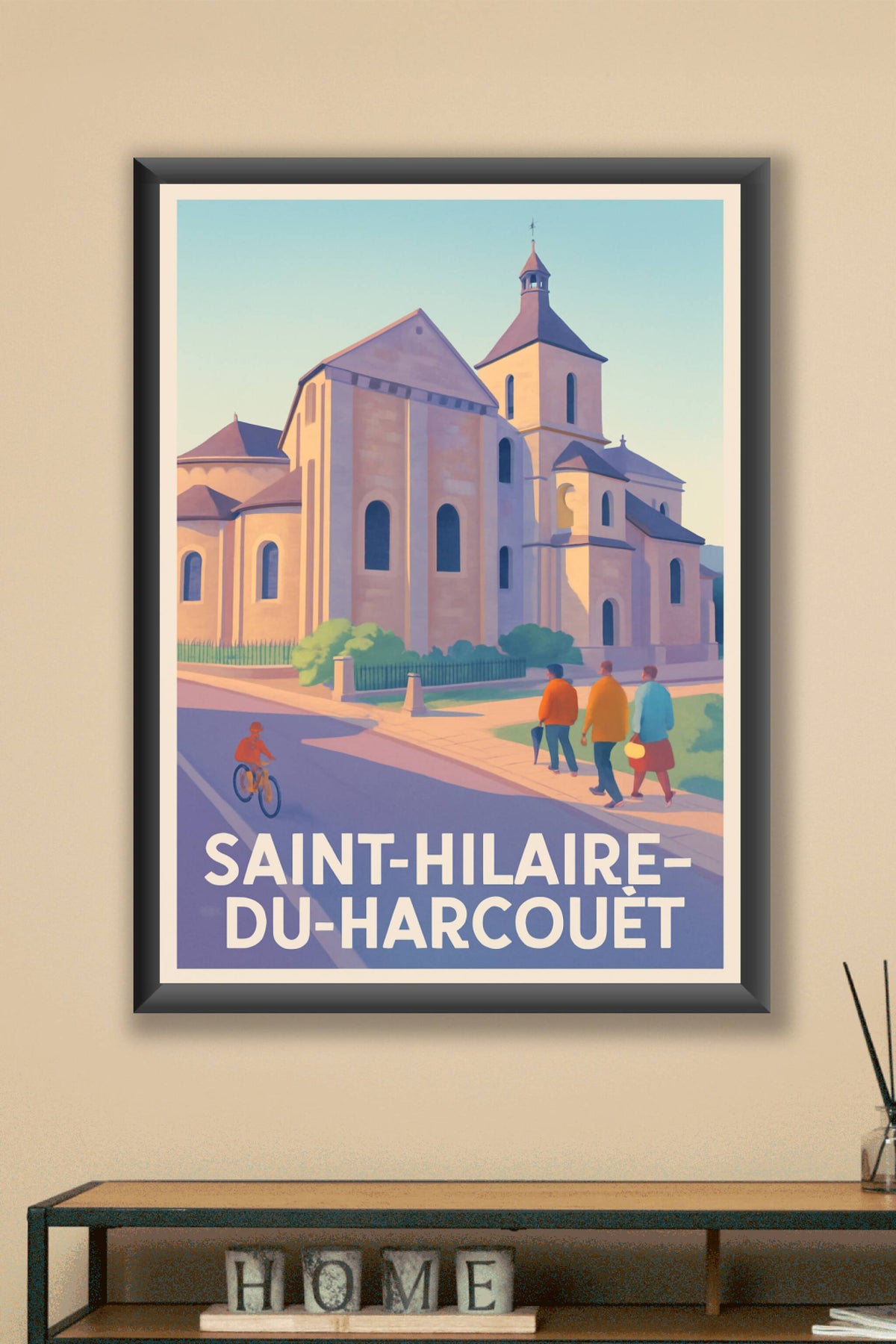 Affiche Saint-Hilaire-du-Harcouët — Charme et sérénité normands · poster d'art de Saint-Hilaire-du-Harcouët