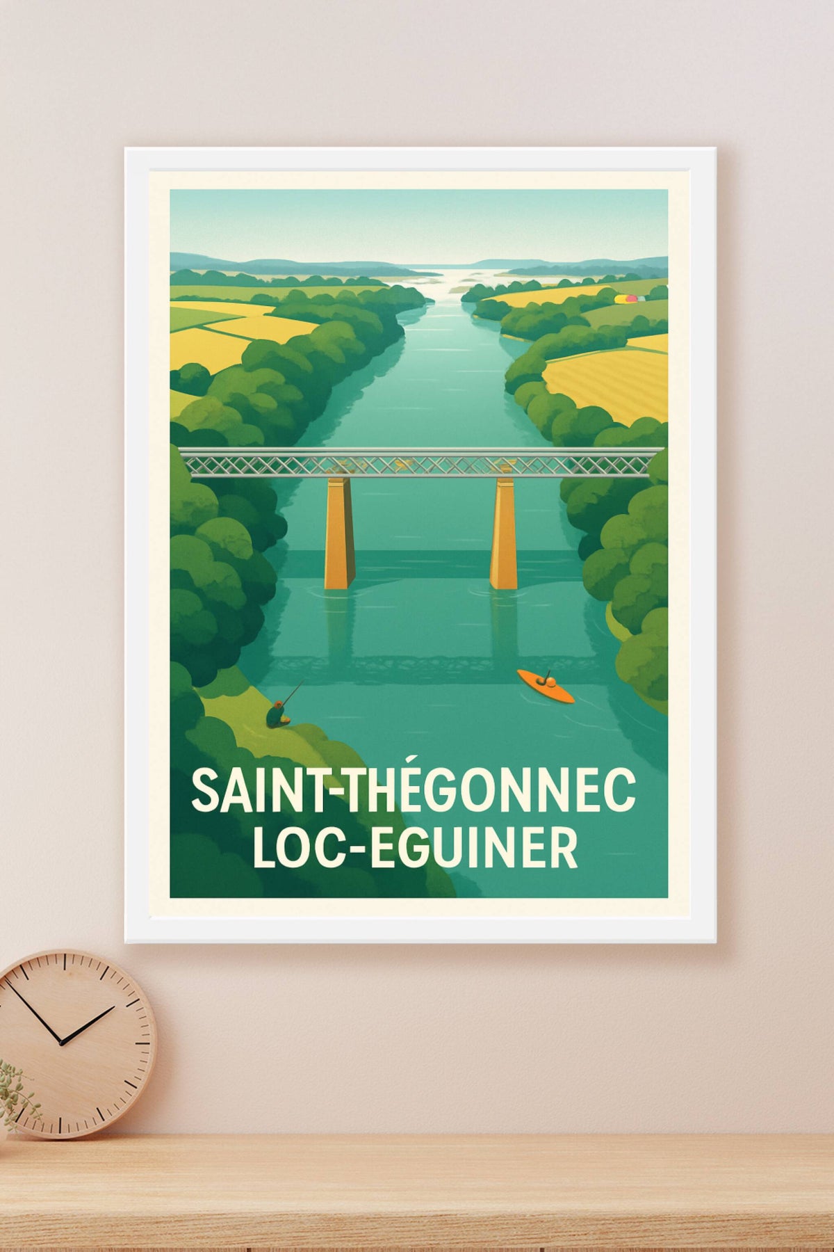 Affiche Saint-Thégonnec Loc-Eguiner — Évasion au fil de l'eau · poster d'art de Saint-Thégonnec Loc-Eguiner