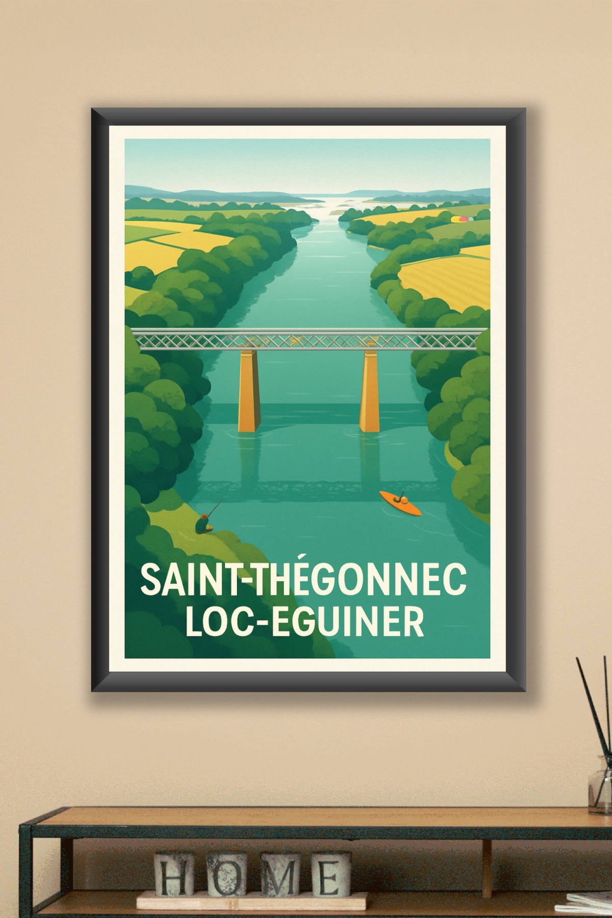 Affiche Saint-Thégonnec Loc-Eguiner — Évasion au fil de l'eau · poster d'art de Saint-Thégonnec Loc-Eguiner
