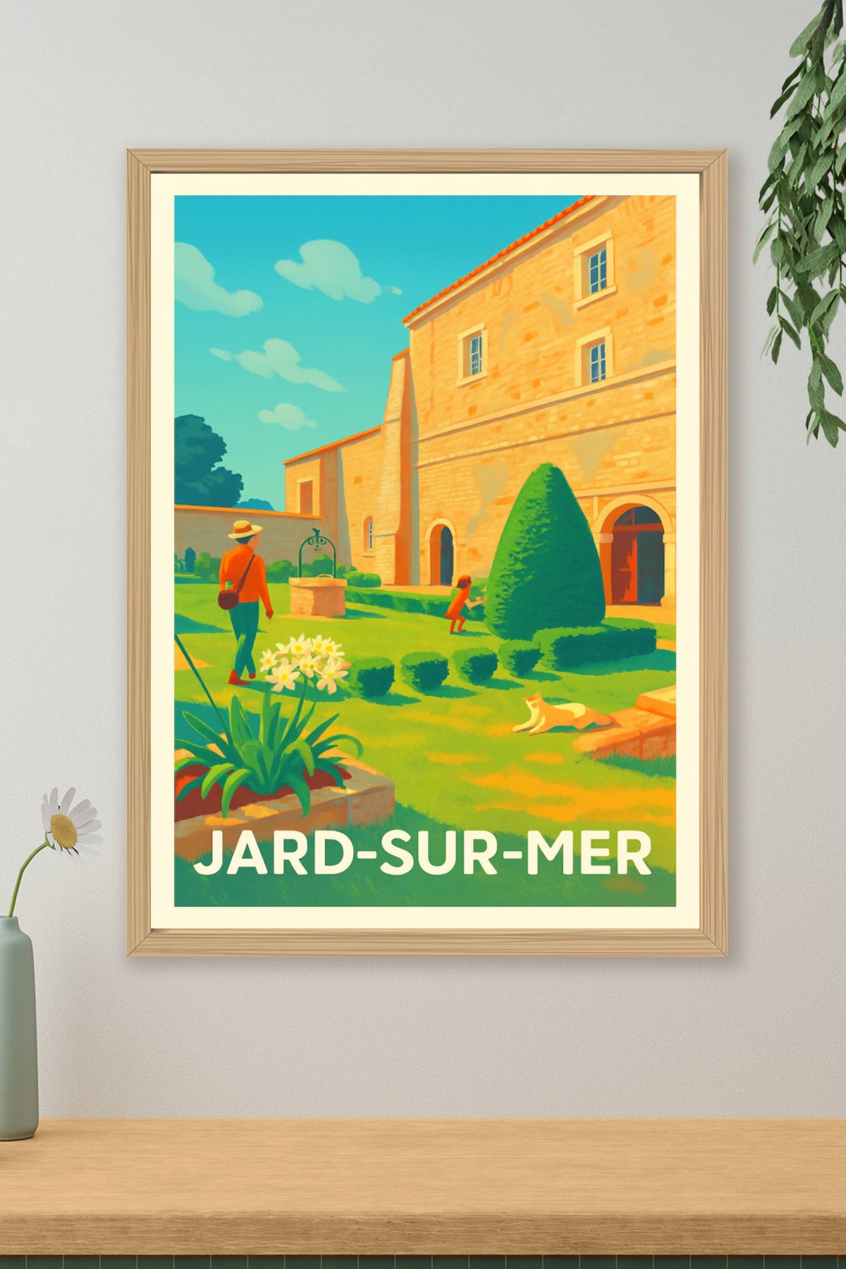 Affiche Jard-sur-Mer — Charme et douceur d'un jardin ensoleillé · poster d'art de Jard-sur-Mer