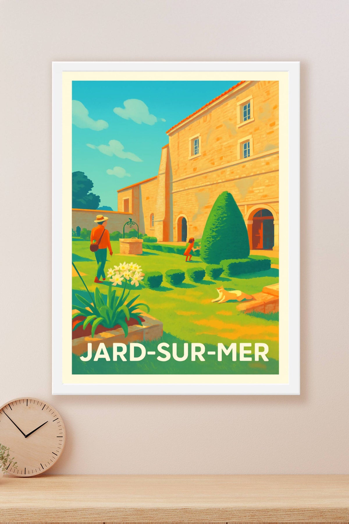 Affiche Jard-sur-Mer — Charme et douceur d'un jardin ensoleillé · poster d'art de Jard-sur-Mer
