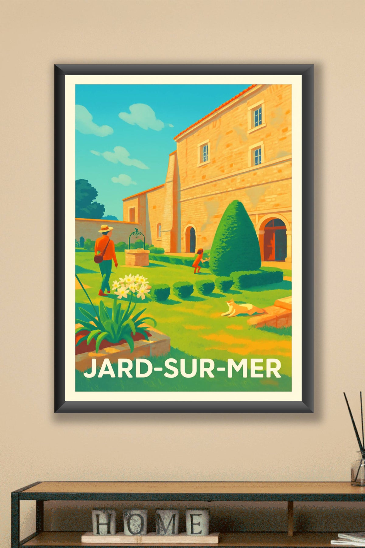 Affiche Jard-sur-Mer — Charme et douceur d'un jardin ensoleillé · poster d'art de Jard-sur-Mer