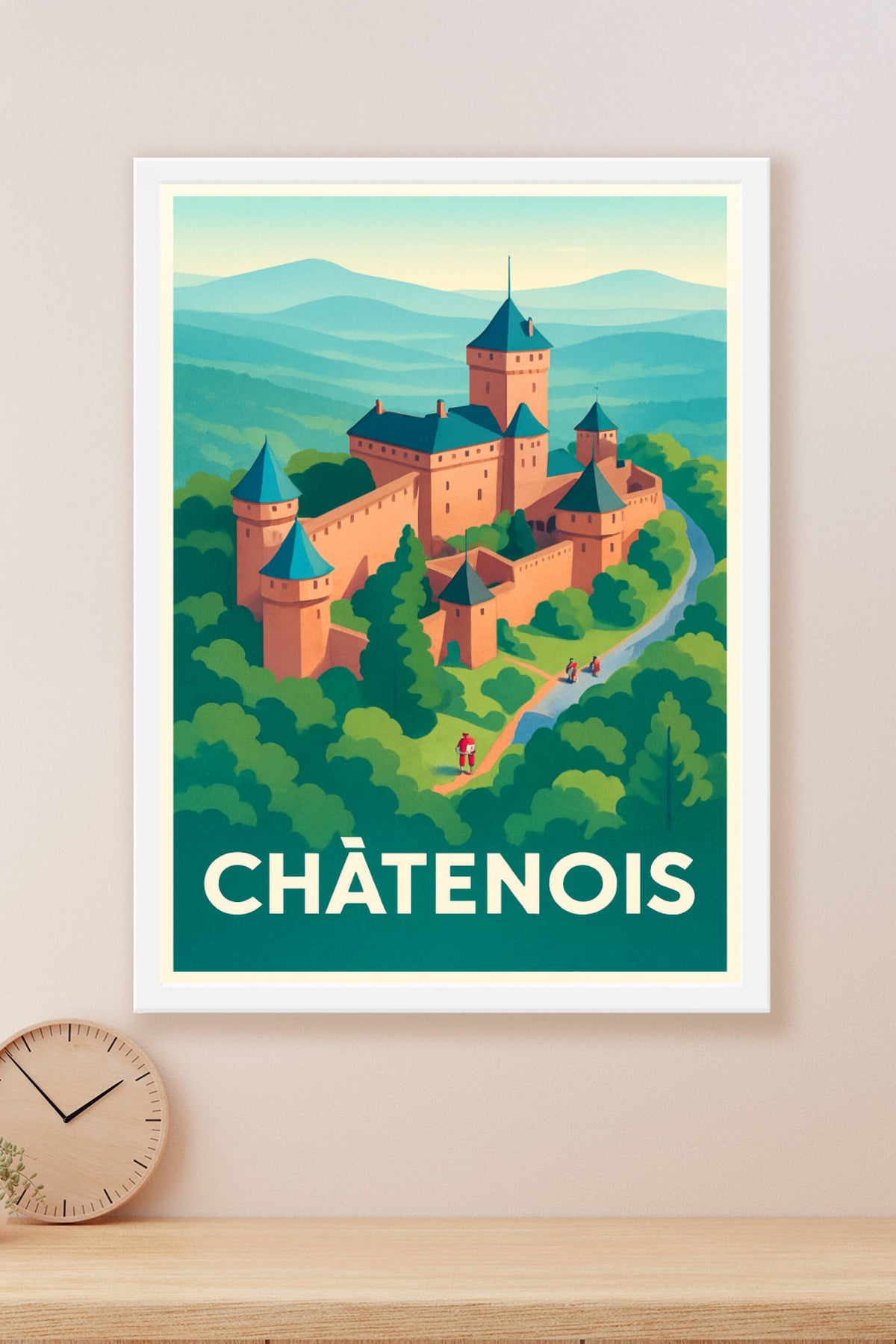 Affiche Châtenois — L'élégance médiévale en pleine nature · poster d'art de Châtenois