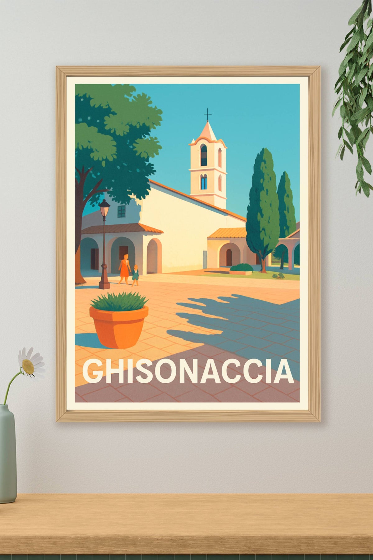 Affiche Ghisonaccia — Lumières douces et charme corse · poster d'art de Ghisonaccia