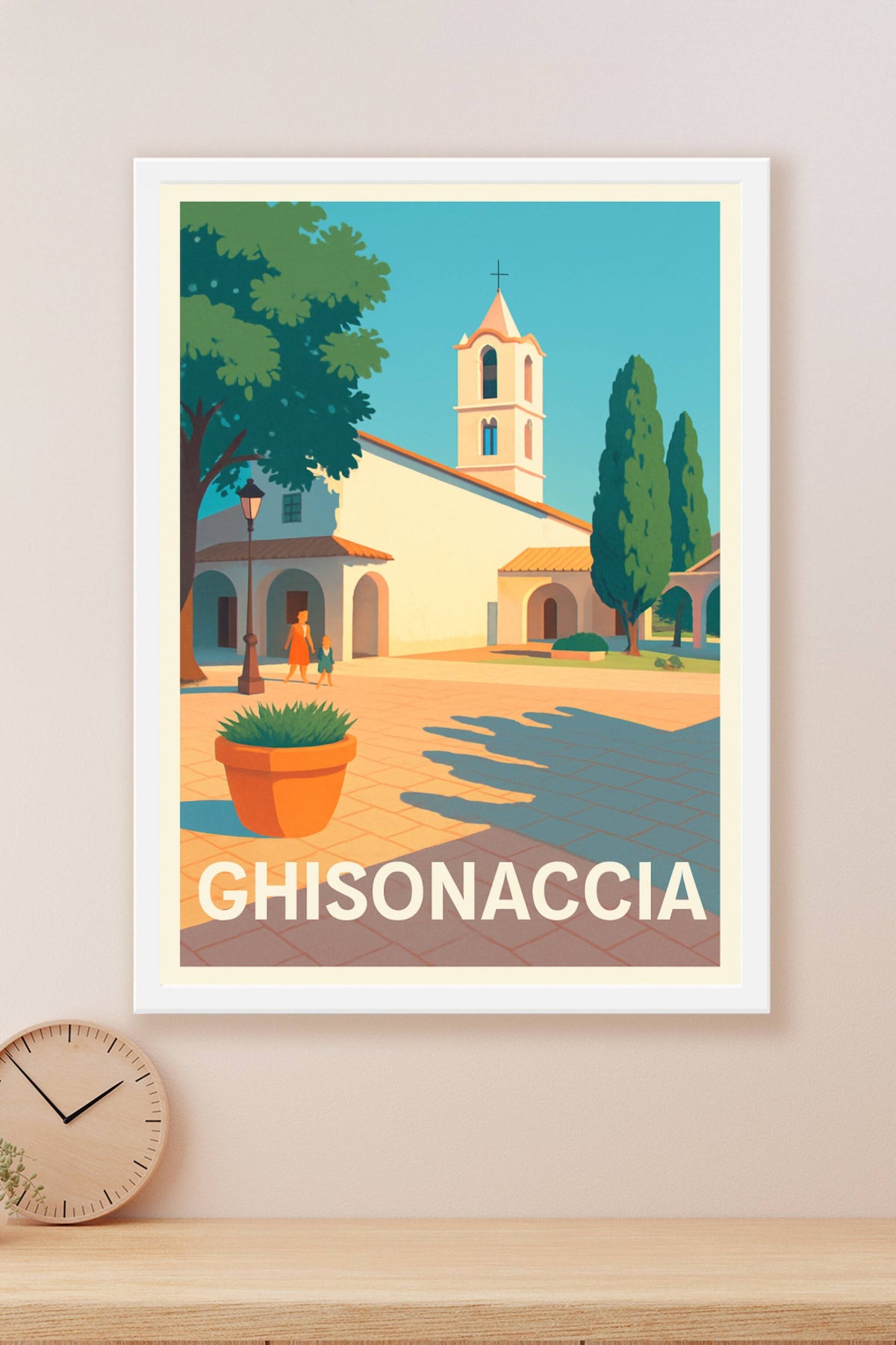 Affiche Ghisonaccia — Lumières douces et charme corse · poster d'art de Ghisonaccia