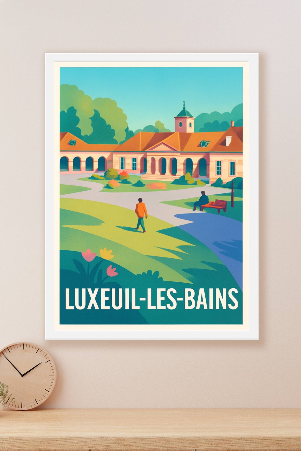 Affiche Luxeuil-les-Bains — Escapade paisible au cœur de la nature · poster d'art de Luxeuil-les-Bains