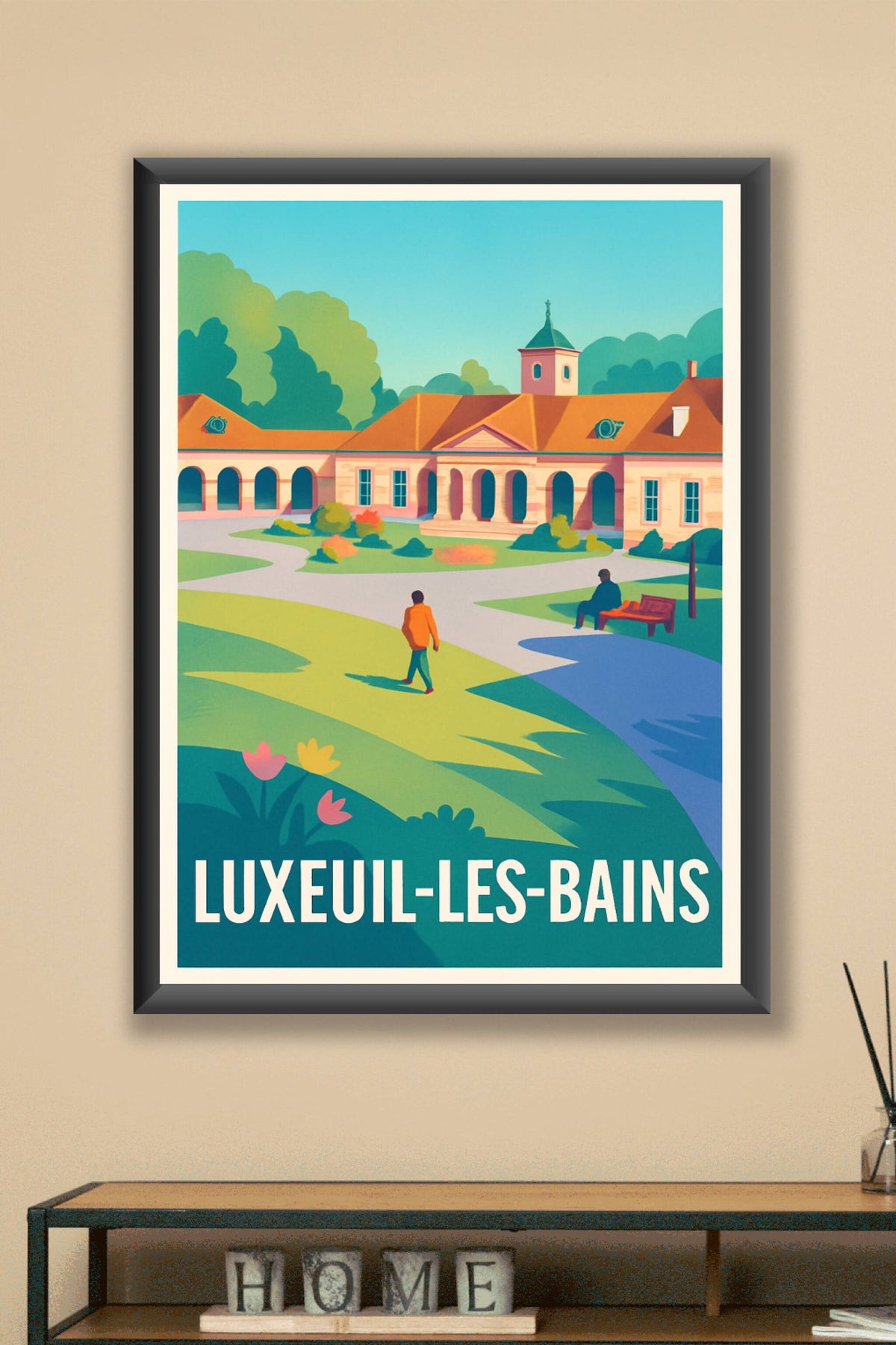 Affiche Luxeuil-les-Bains — Escapade paisible au cœur de la nature · poster d'art de Luxeuil-les-Bains