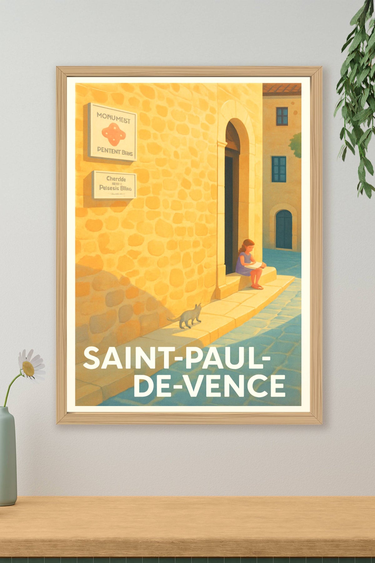 Affiche Saint-Paul-de-Vence — Charme et lumière provençale · poster d'art de Saint-Paul-de-Vence