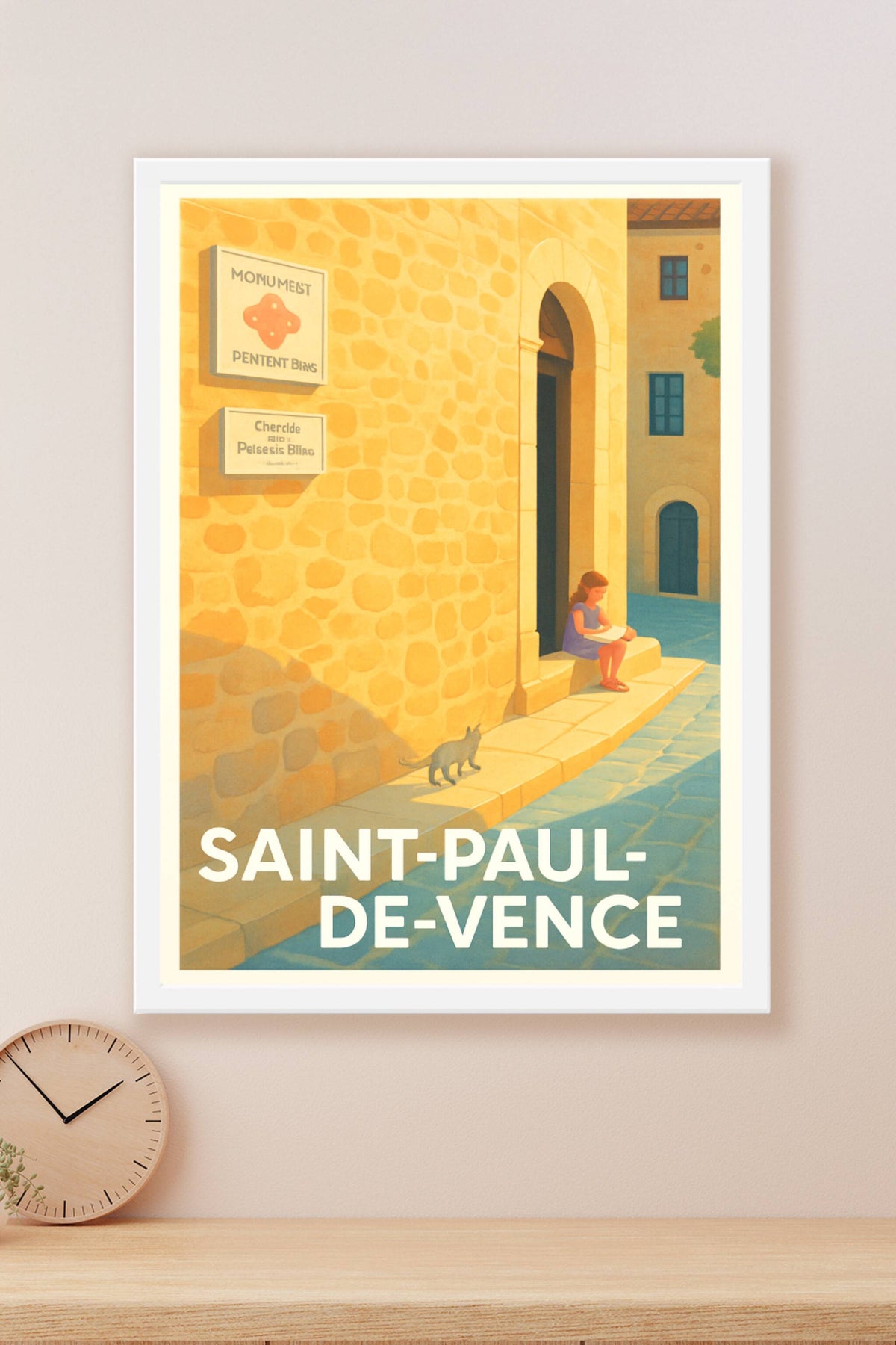 Affiche Saint-Paul-de-Vence — Charme et lumière provençale · poster d'art de Saint-Paul-de-Vence