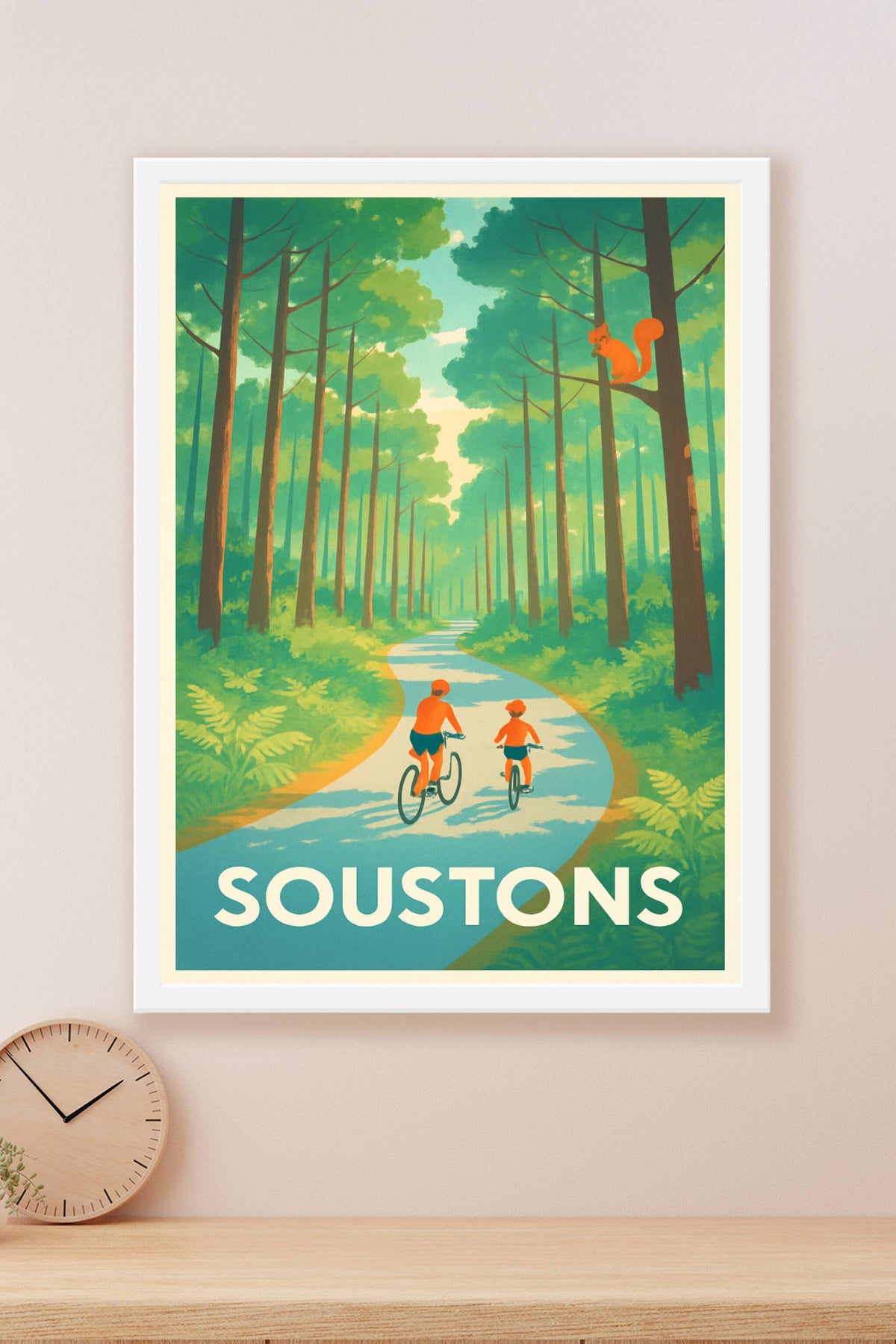 Affiche Soustons — Balade en forêt apaisante · poster d'art de Soustons